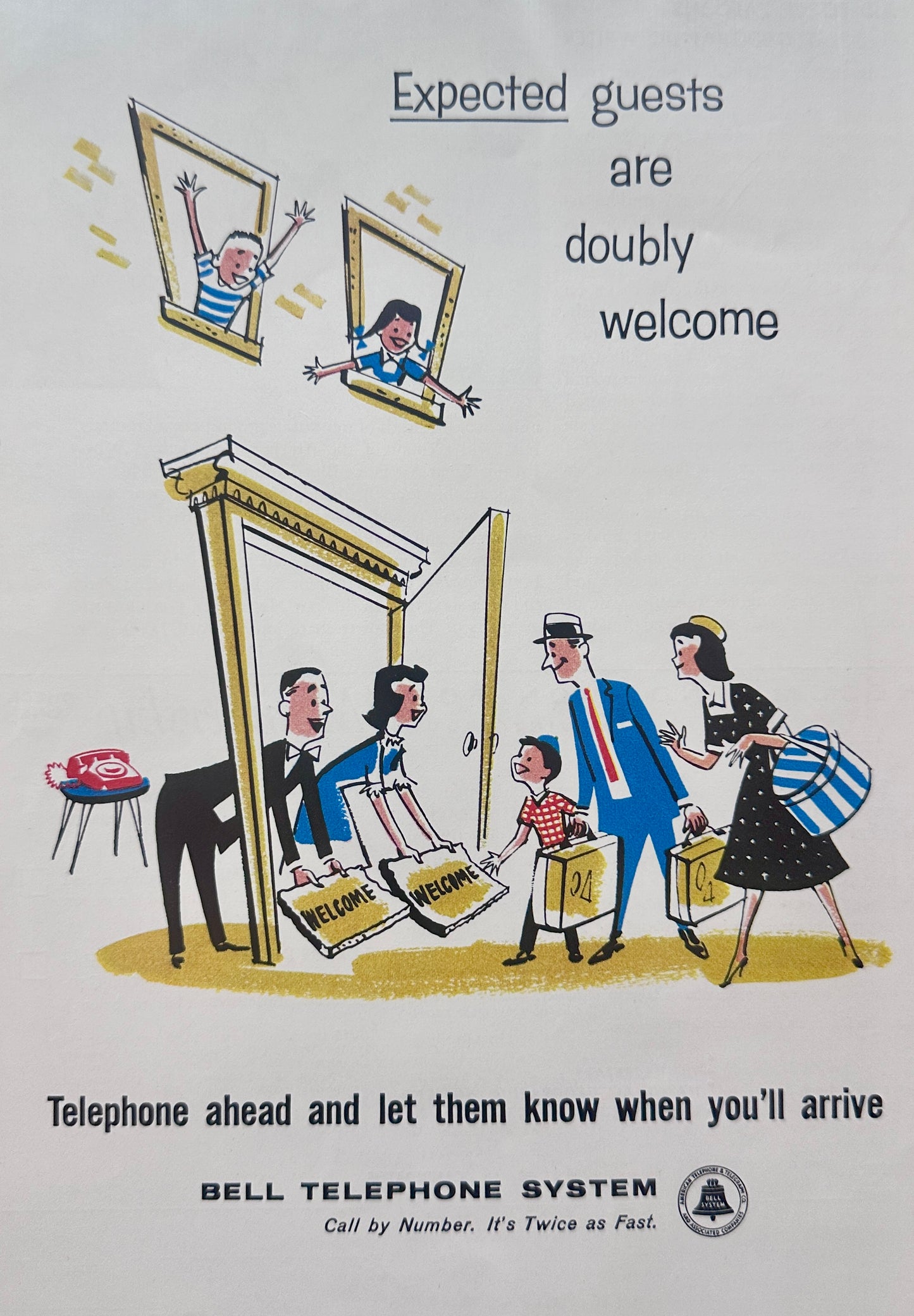 1959 Bell Telephone - Guests Should Call Ahead -