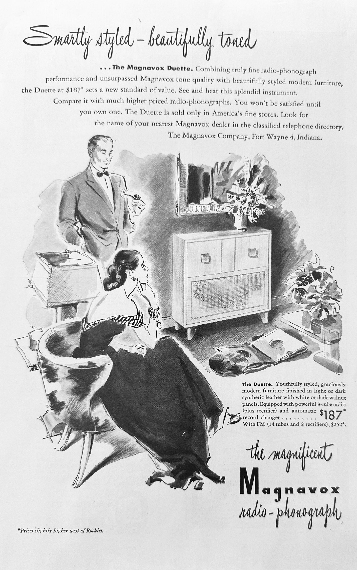 1947 Magnavox Duette Radio-Phonograph vintage ad