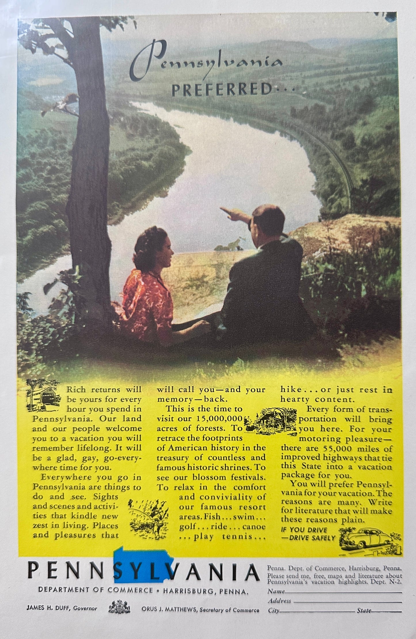 1947 Pennsylvania Your Next Vacation Destination Vintage Ad