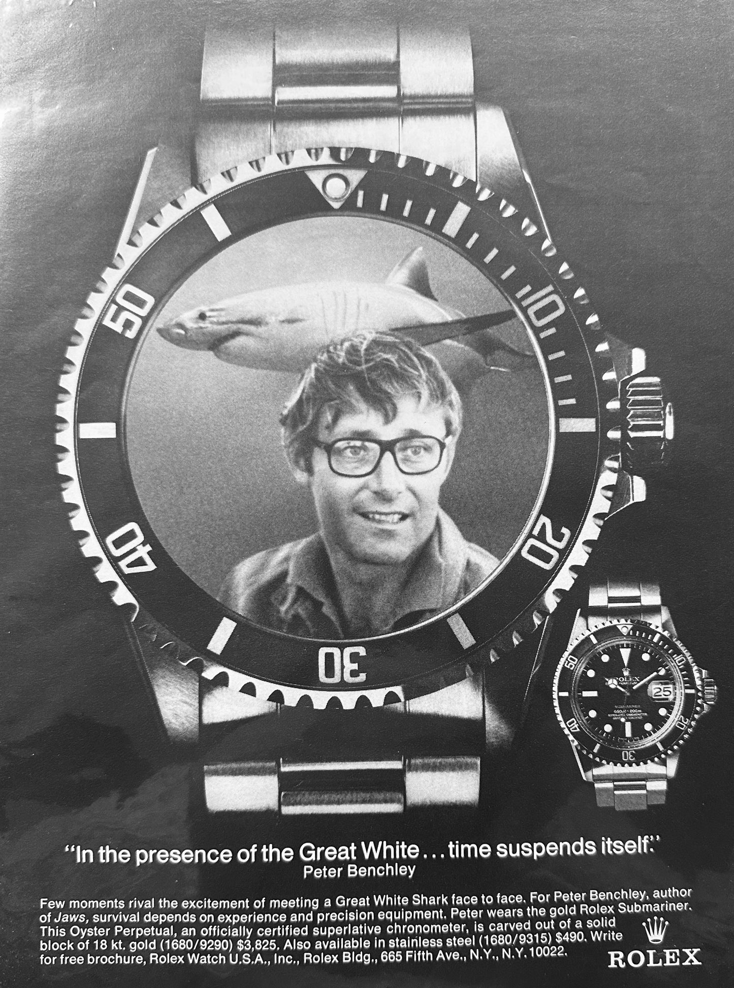 1976 Rolex Submariner Chronometer Watch - Peter Benchley - Jaws