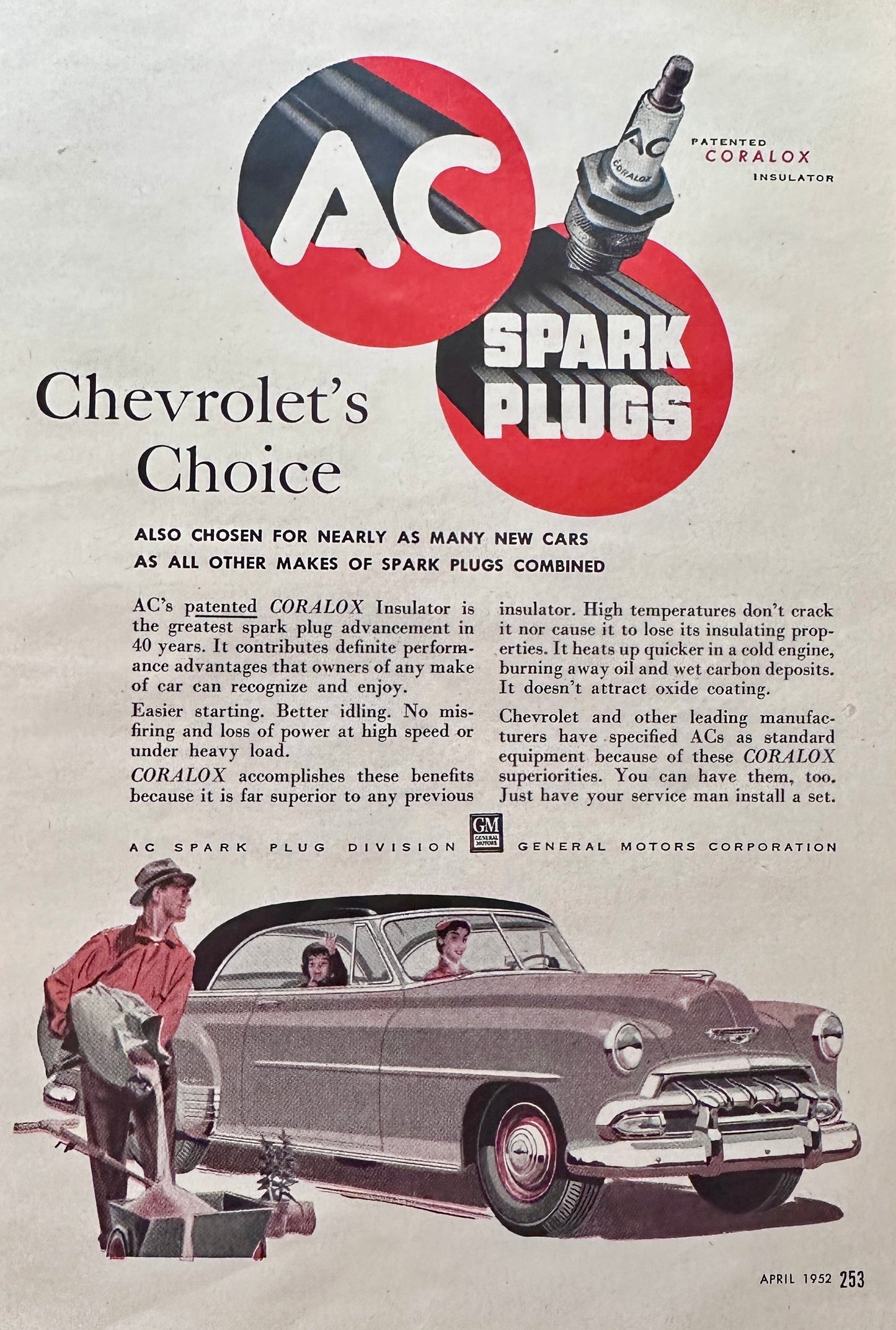 1952 AC Spark Plugs - Chevrolet's Choice & Miller's Falls Planes