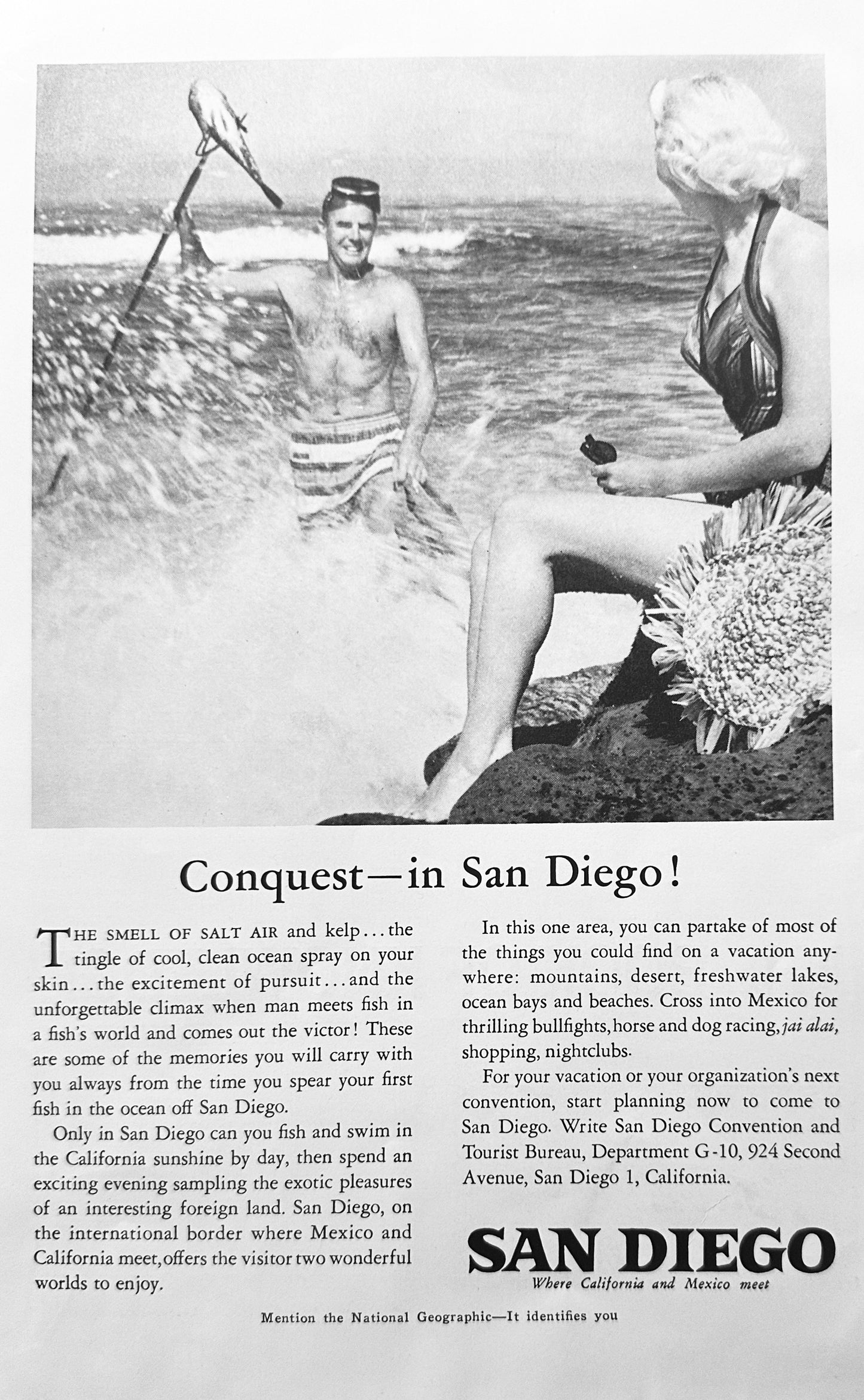 1958 Conquest - in San Diego, California Spear Fishing - California travel