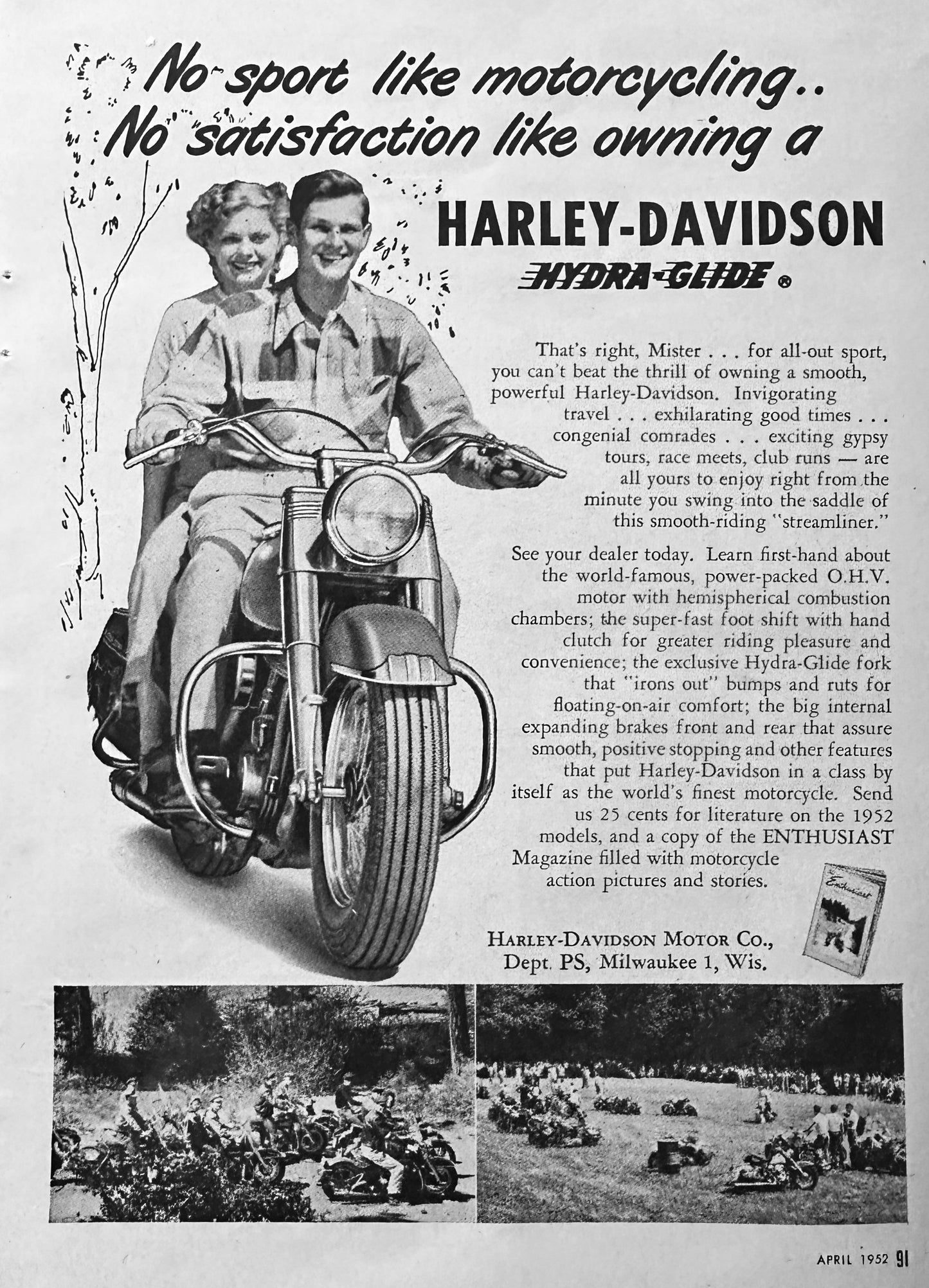 1952 Harley-Davidson OHV Hydra-Glide No Sport - No Satisfaction