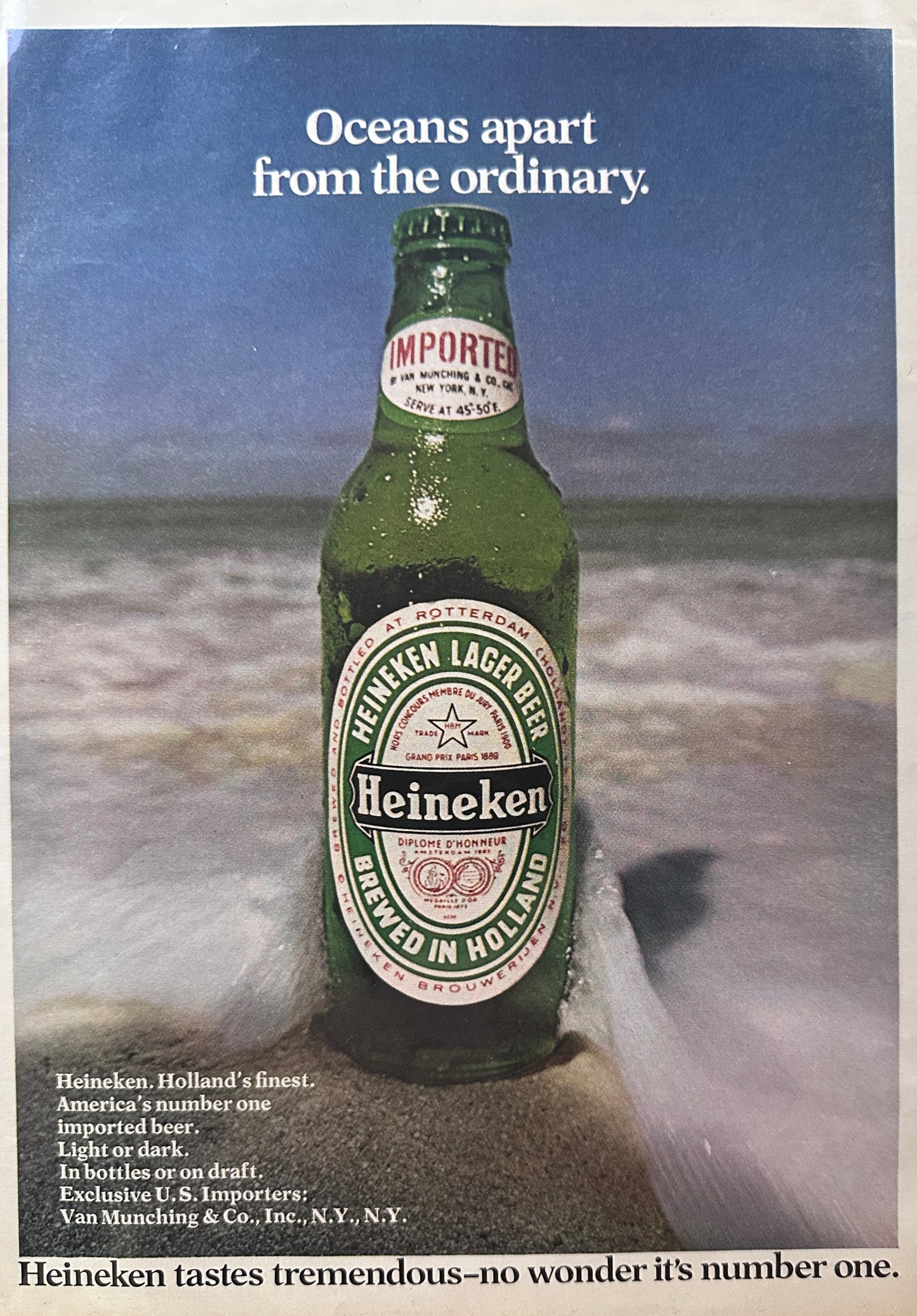 1975 Heineken Lager Beer - Oceans Apart from the Ordinary