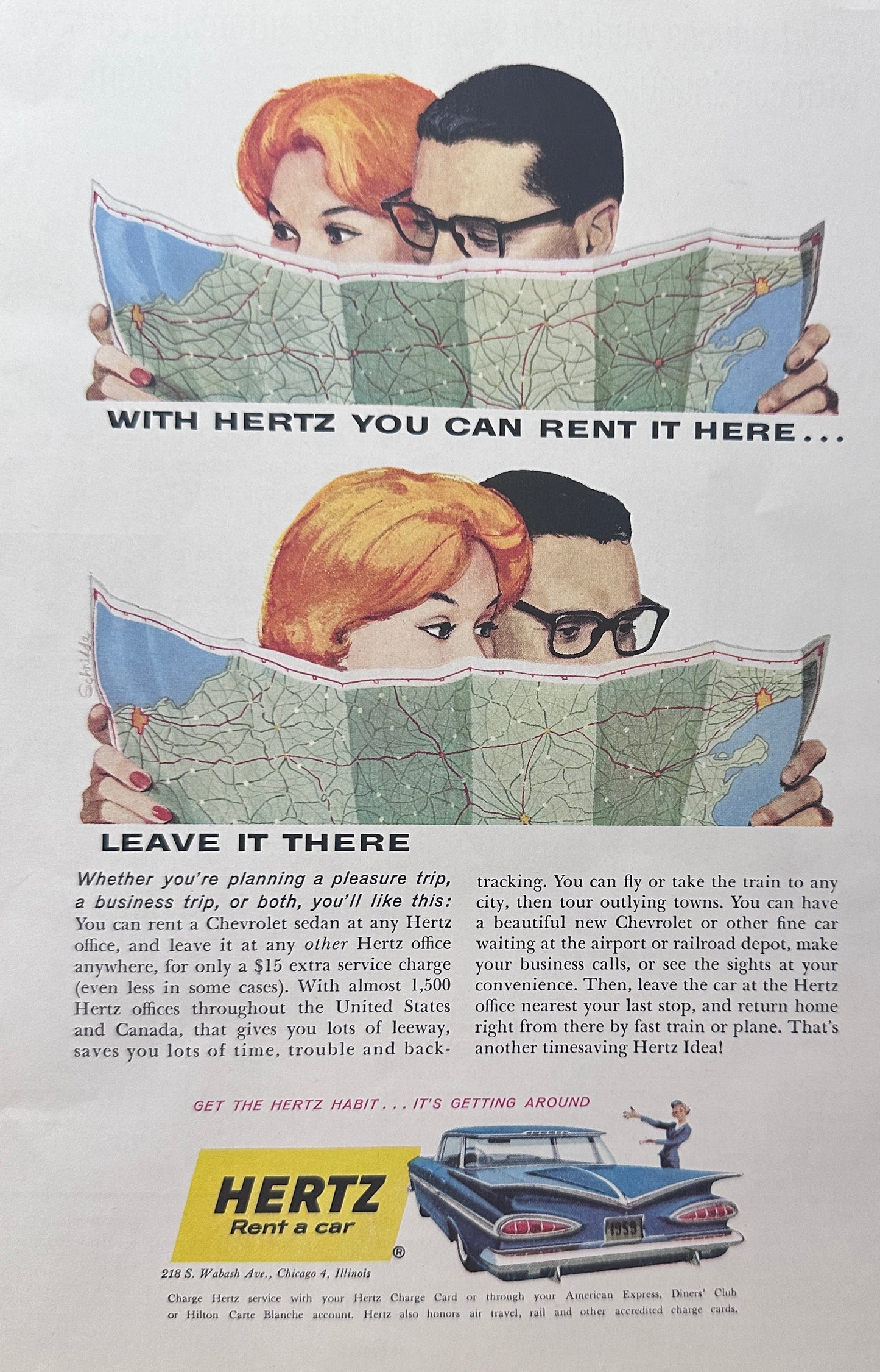 1959 Hertz One Way Rentals & Revere Cine-Zoom Movie Camera
