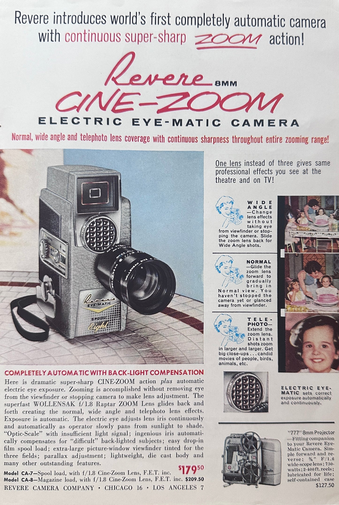 1959 Hertz One Way Rentals & Revere Cine-Zoom Movie Camera