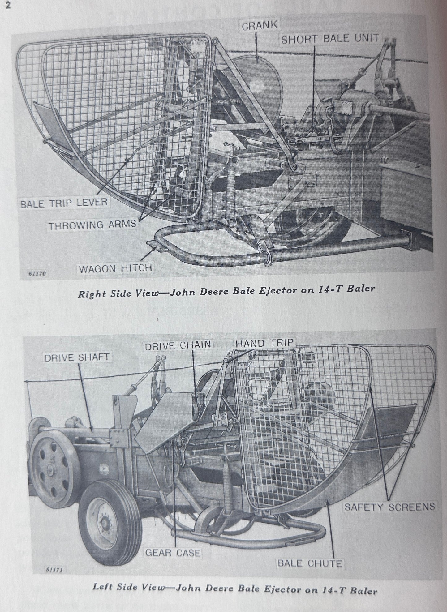 1955-1957 John Deere Automatic Bale Ejector 14-T OM-E27-1057