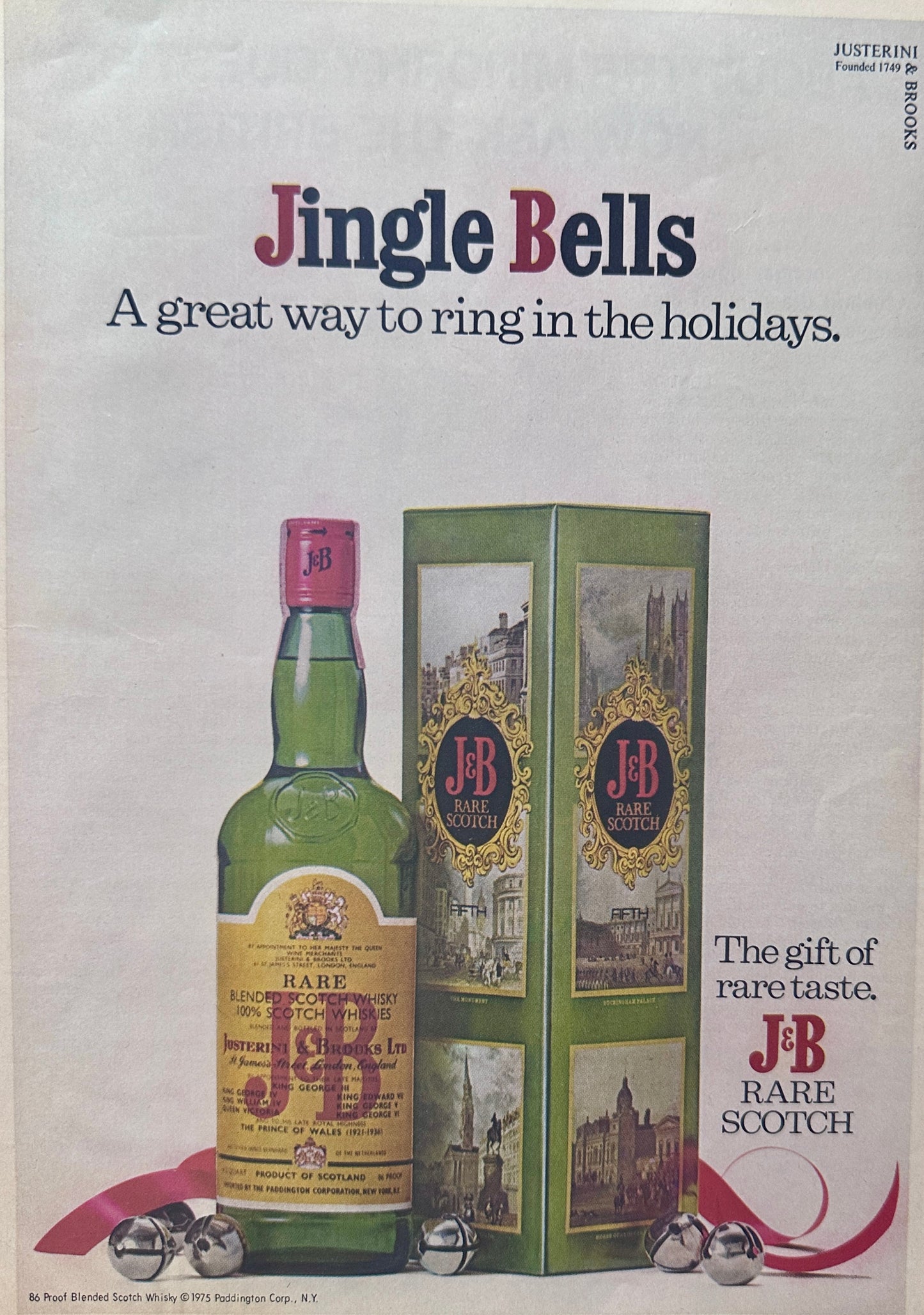 1975 Justerini & Brooks J&B Does not Mean Jingle Bells!