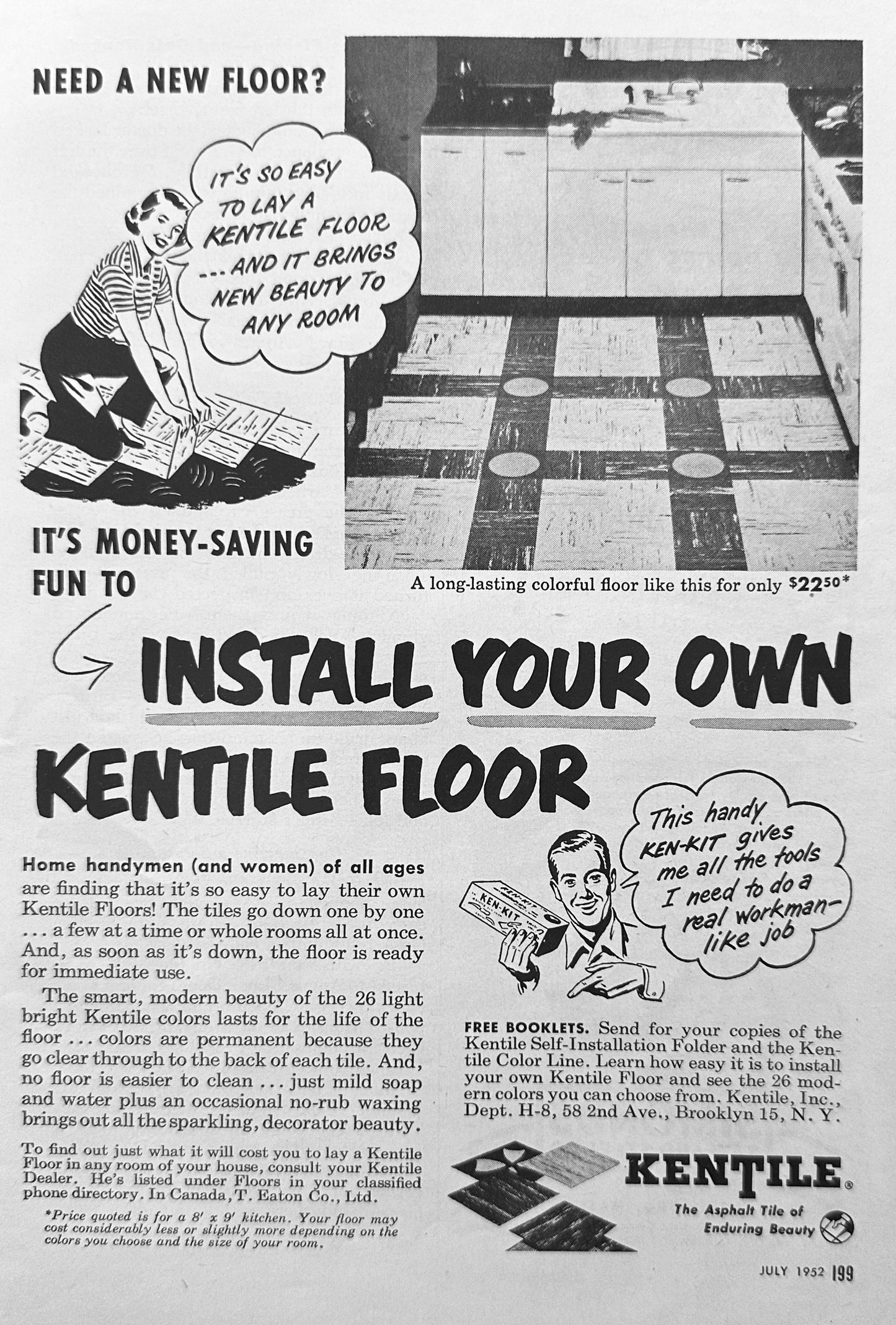 1952 KenTile Asphalt Flooring - Who Grew Up With these?