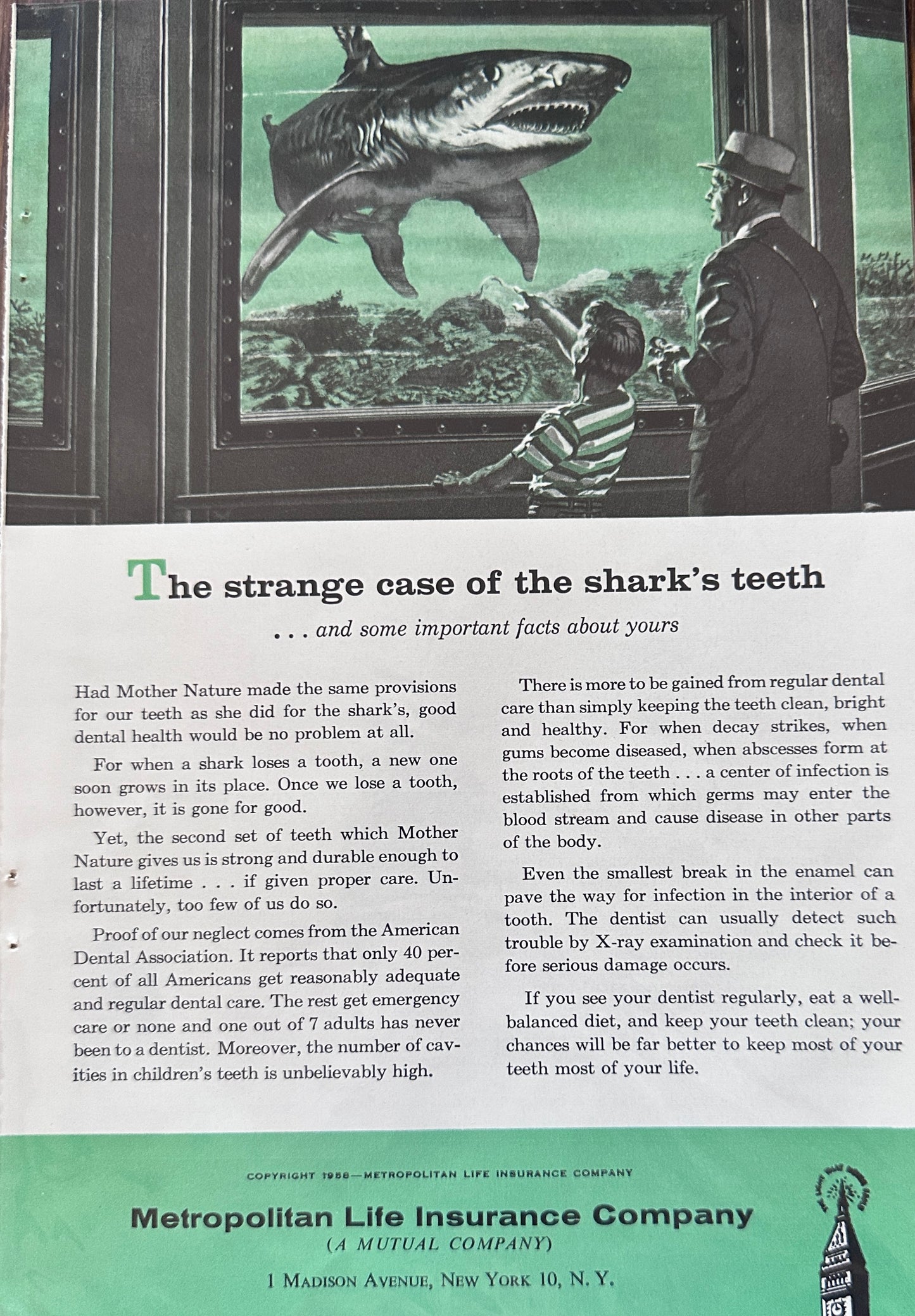 1958 Metropolitan Life Insurance Go - Strange Case of Shark's Teeth