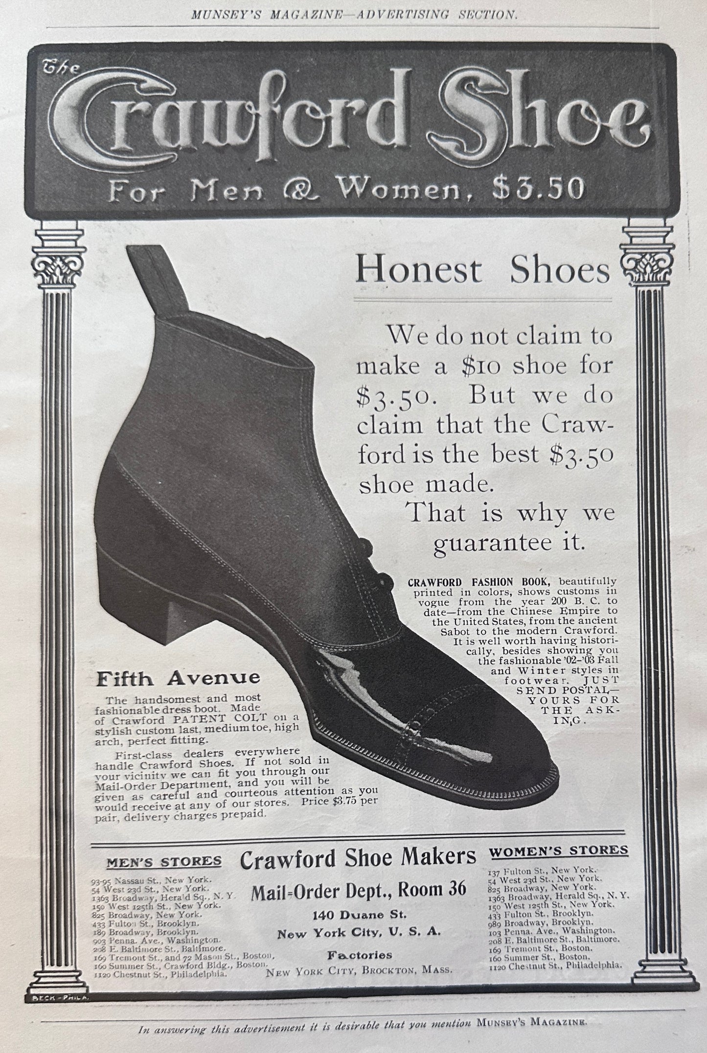 1902 Mother's Oats Cereal & Crawford Shoes via Mail-order