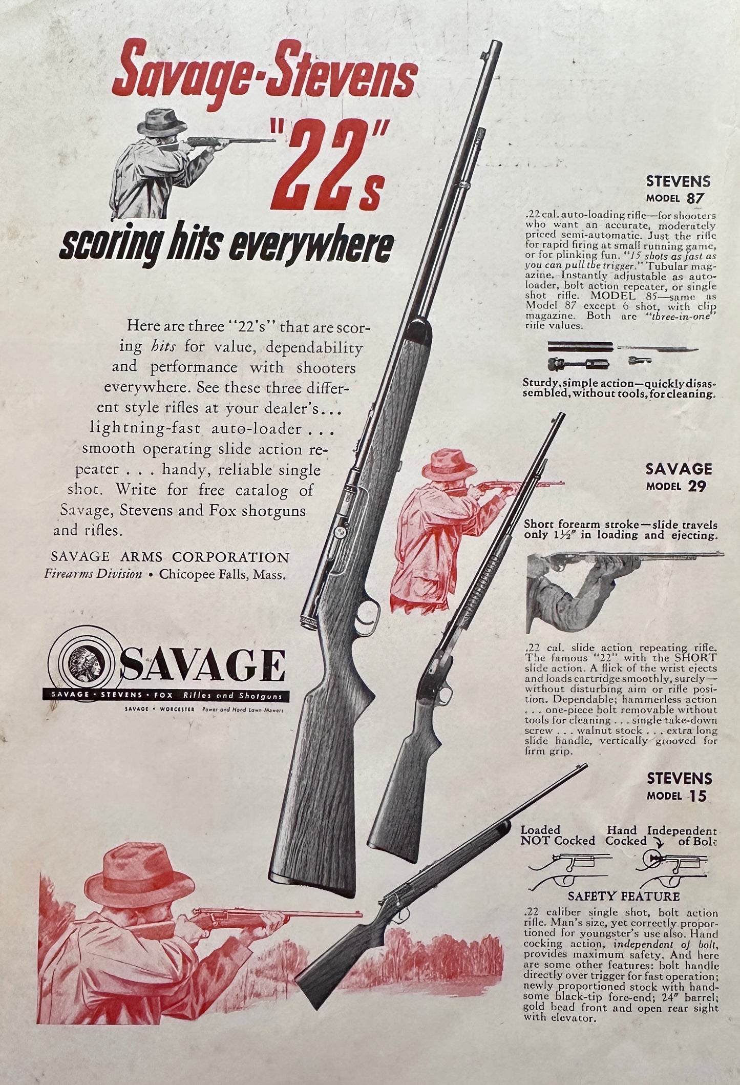 1952 Savage -Stevens "22"s Scoring Hits Everywhere