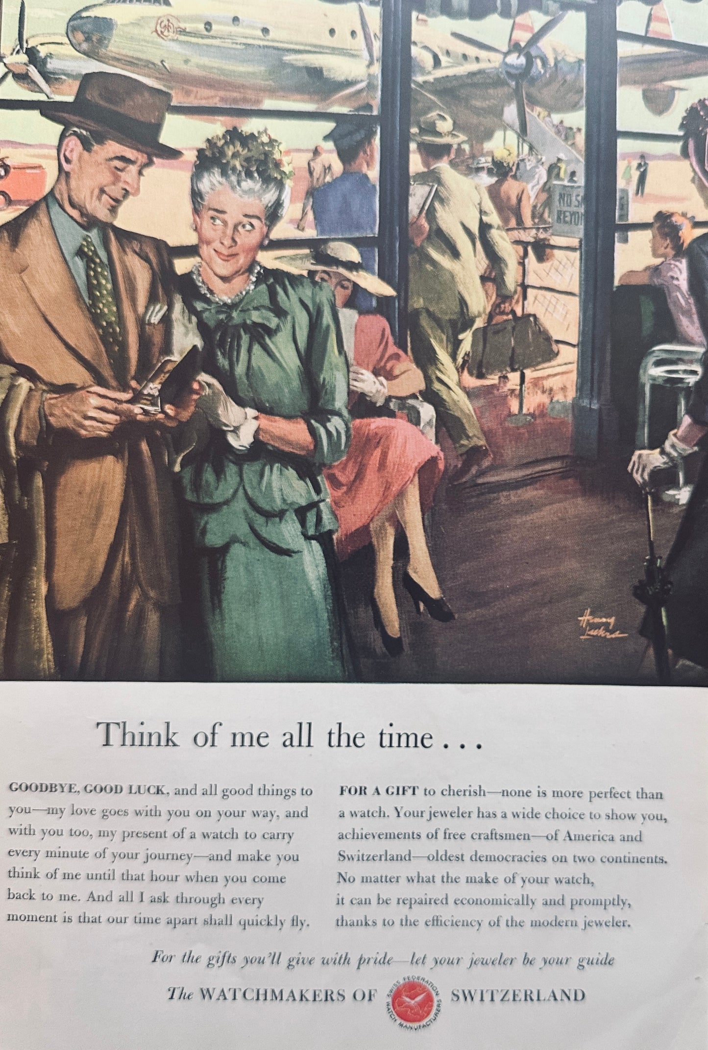 1948 Watchmakers of Switzerland - Think of Me all then Time