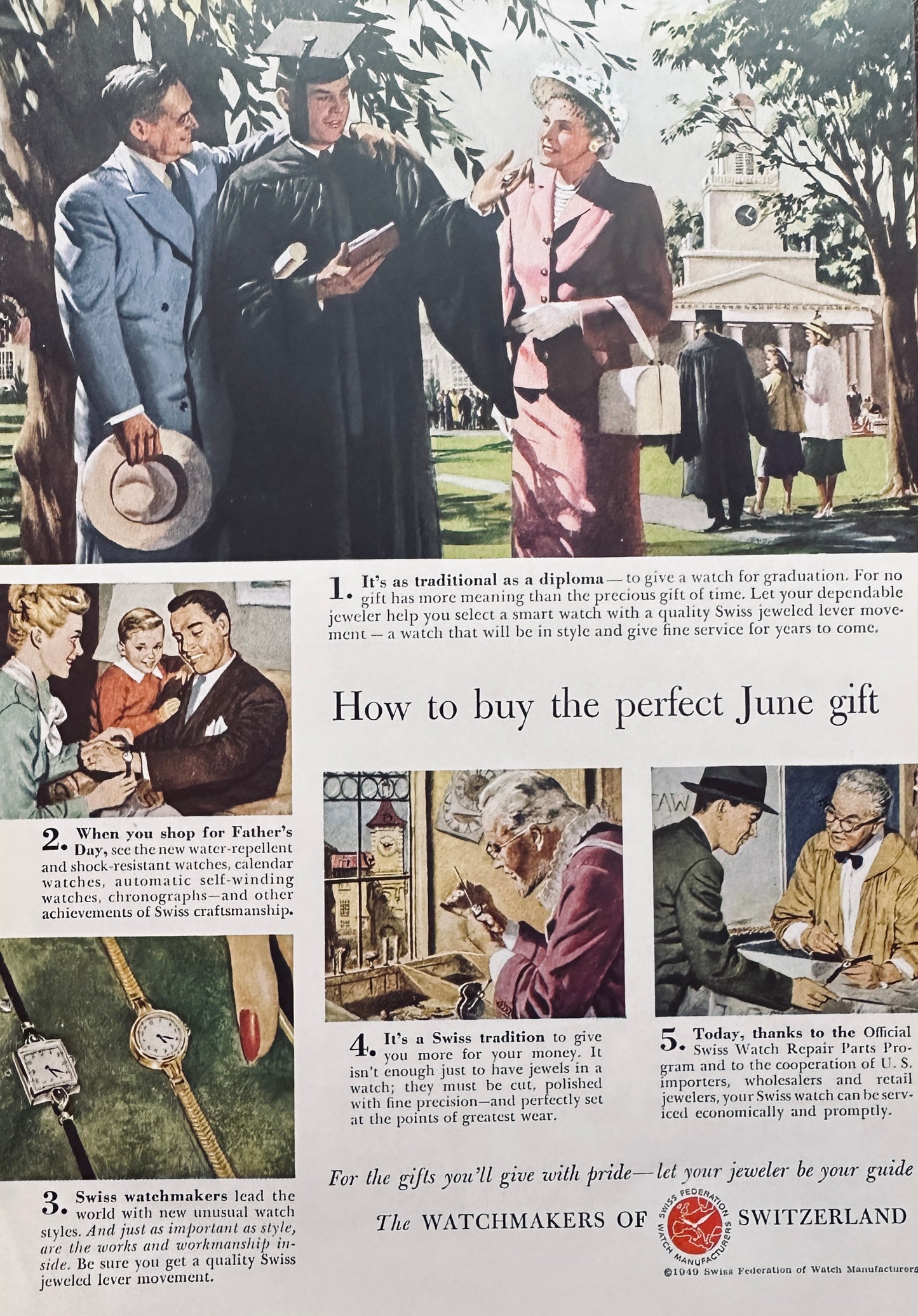 1949 Watchmakers of Switzerland How to Buy The Perfect June Gift