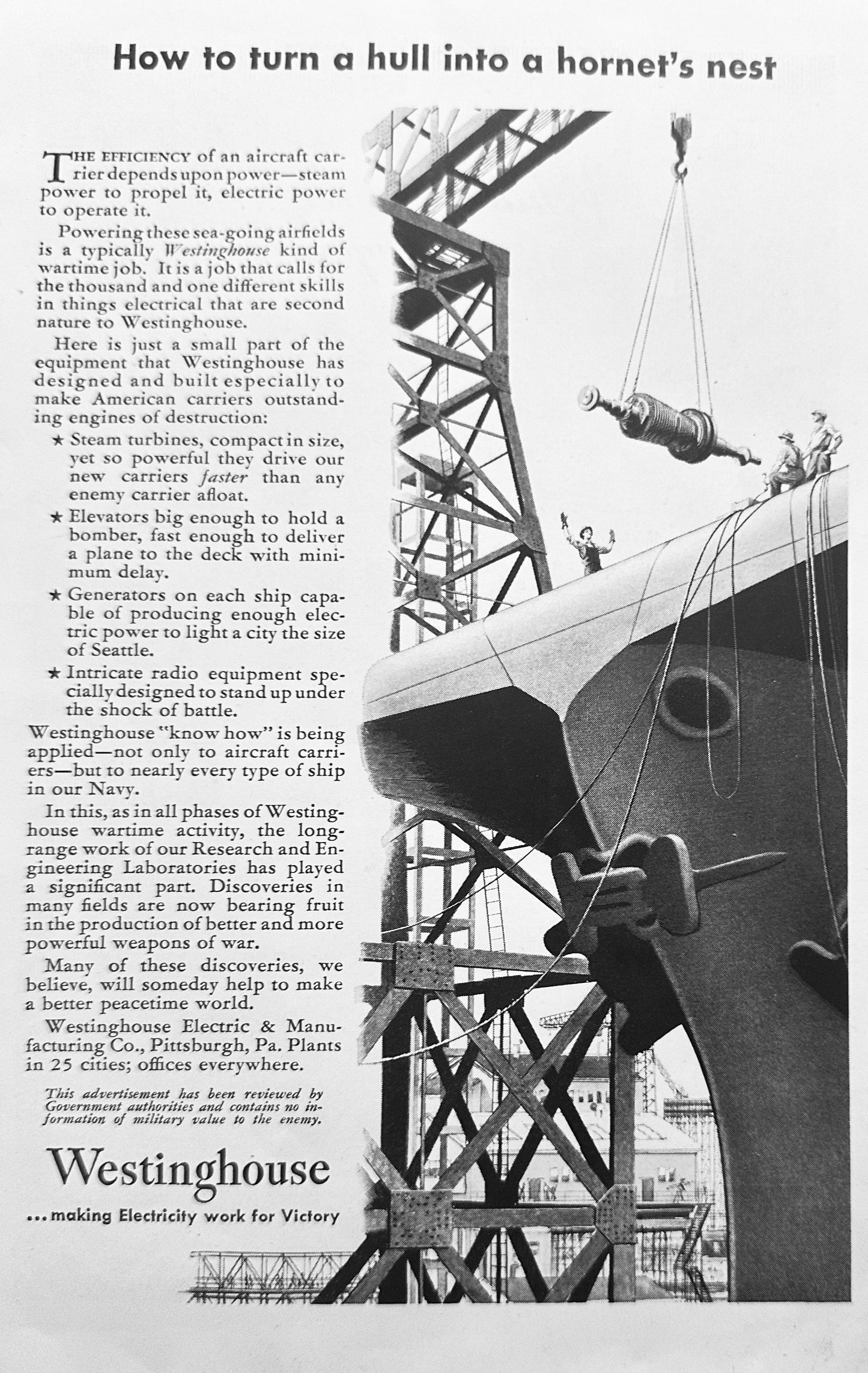 1942 Westinghouse - How to Turn a Hull into a Hornets Nest
