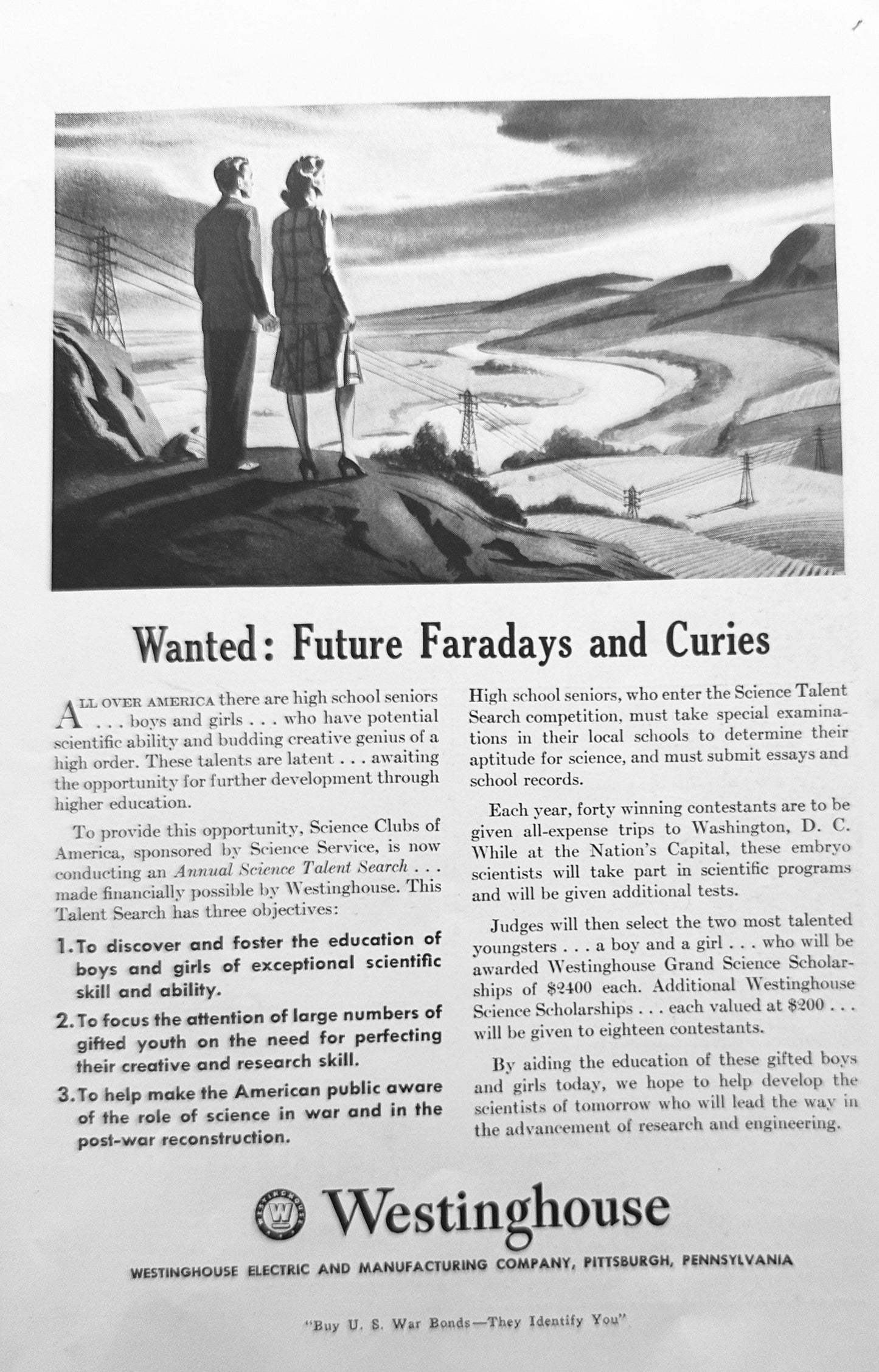 1942 Westinghouse - Wanted : Future Faradays and Curies