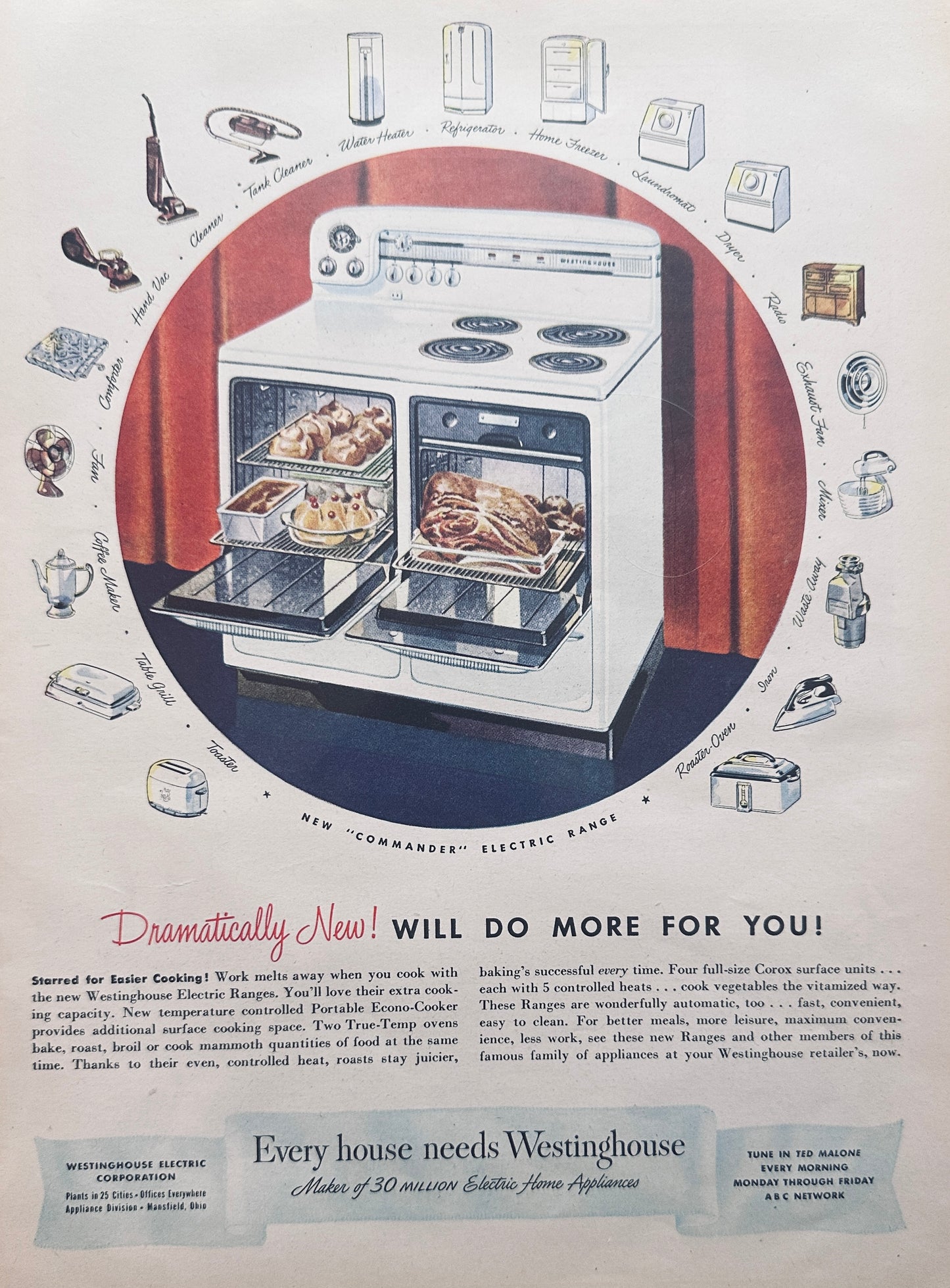 1948 Westinghouse Electric Range Dramatically New!