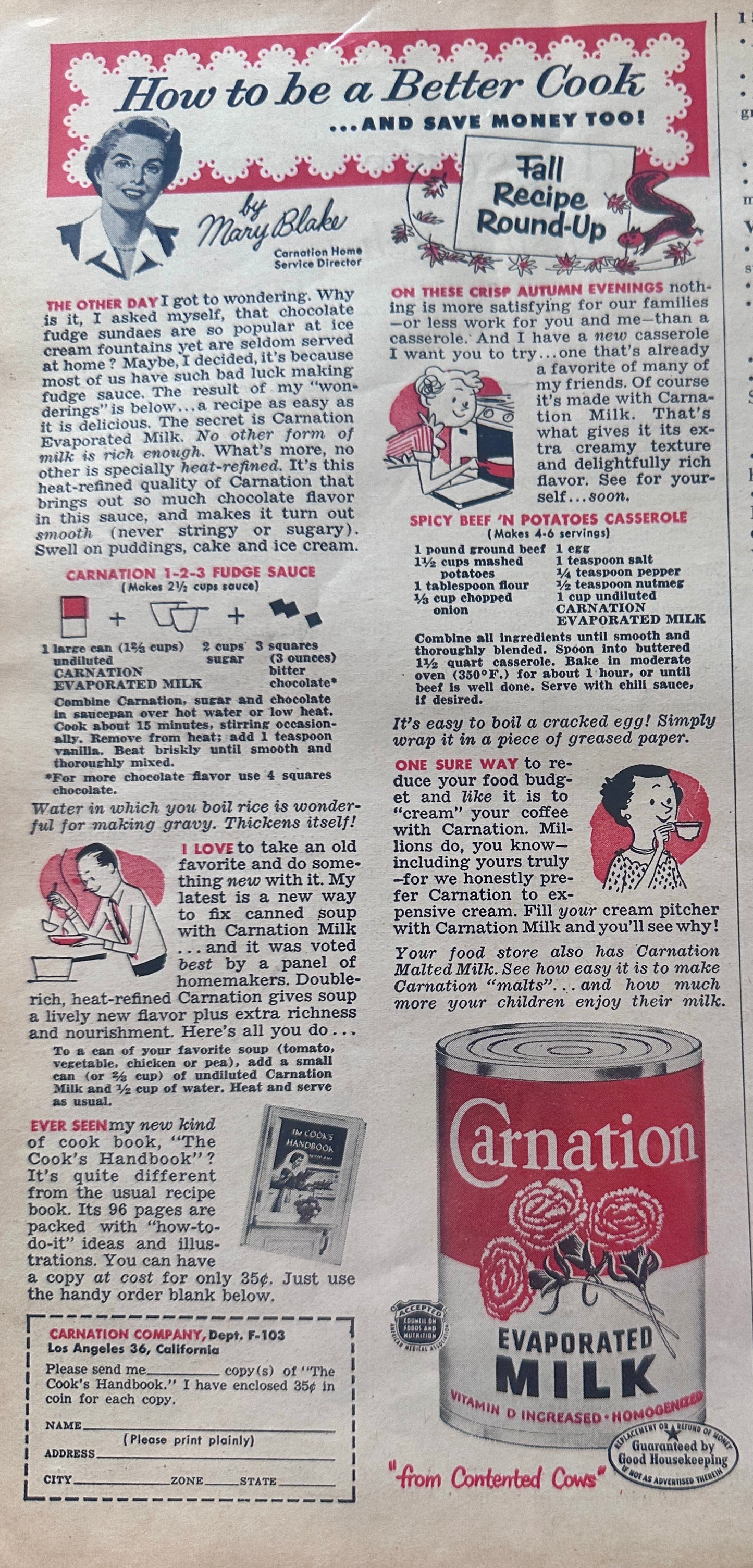 1953 Carnation Evaporated Milk Makes you A Better Cook