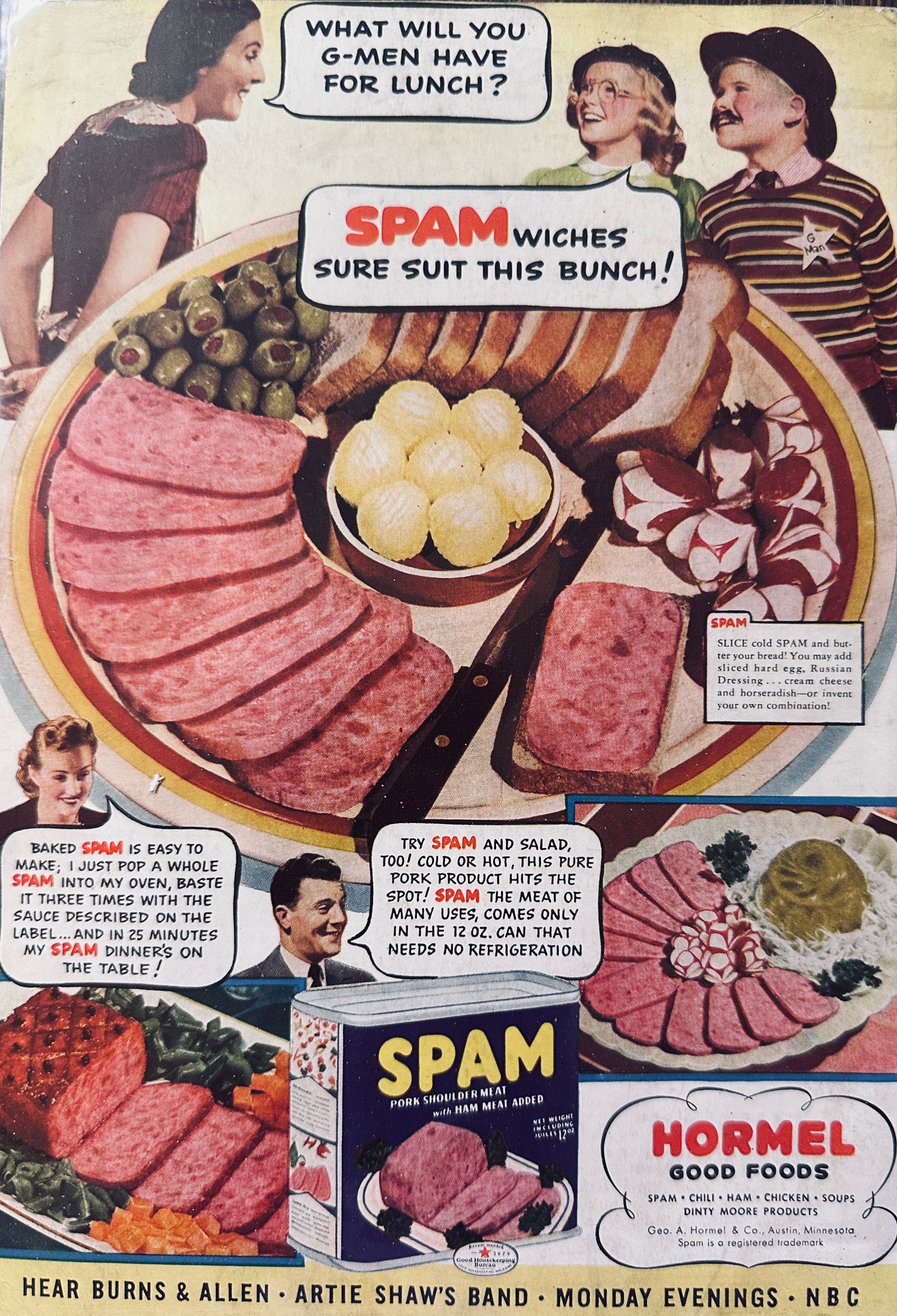 1940 Lincoln Zephyr & Hormel SPAM vintage Ads