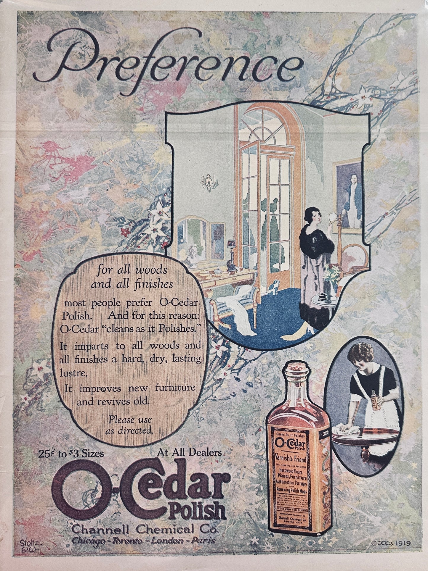 1919 Anheuser-Bush Soft Drink BEVO & O-Cedar Polish Pantry Ads