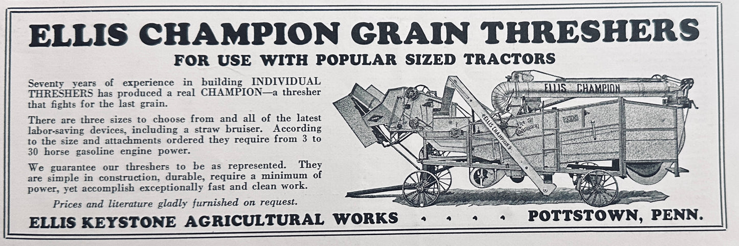 1936 Ellis Grain Thresher - Pottstown, PA N325