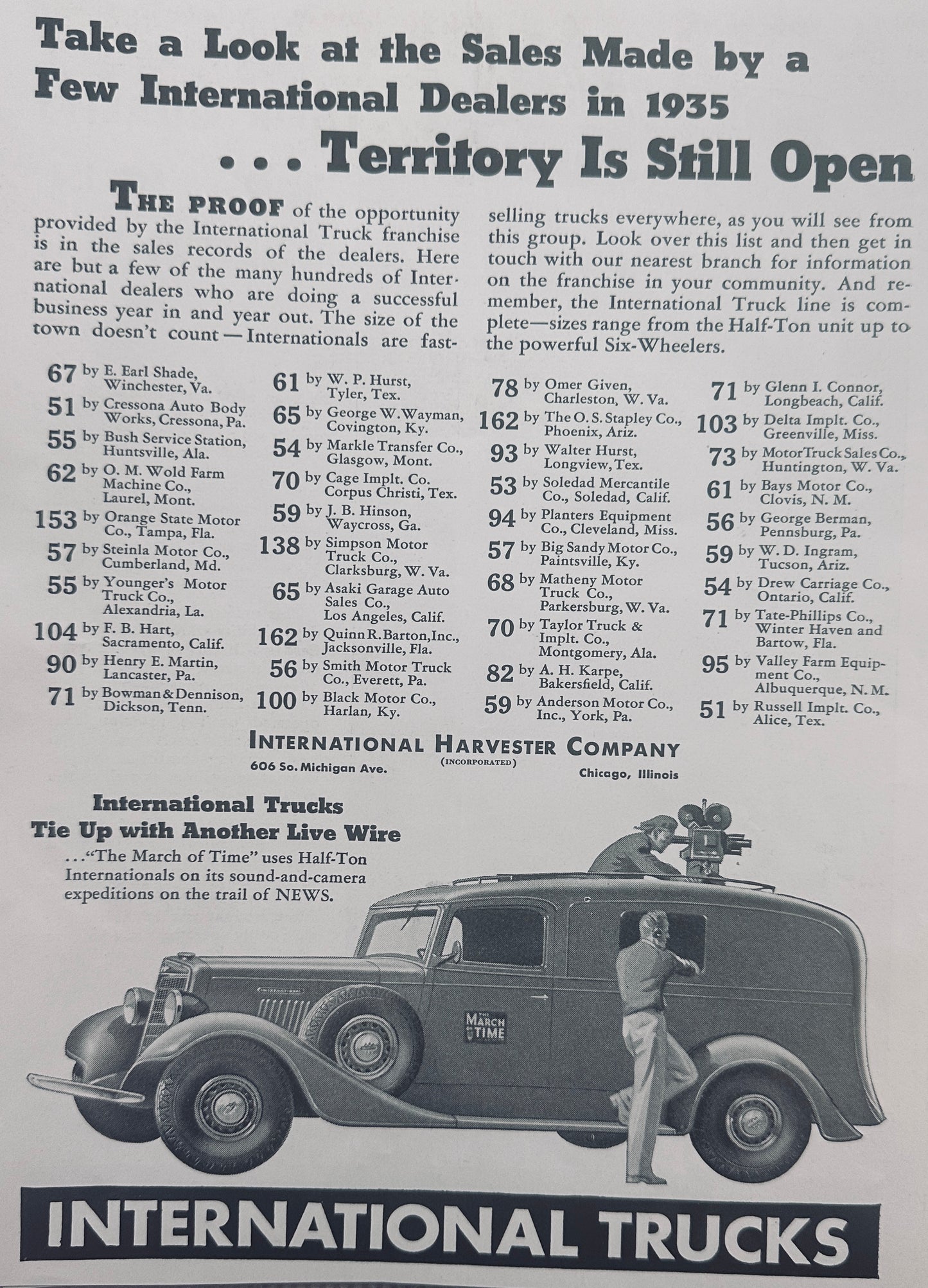 1936 International Trucks - Franchise Territory Still Available N482