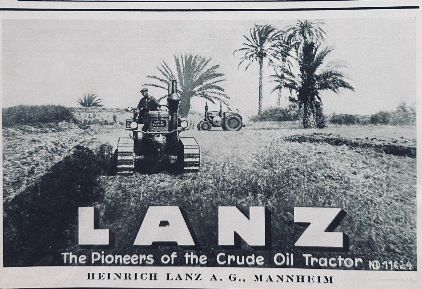 1940 5x8" Lanz Crude Oil Tractor Original Ad N574