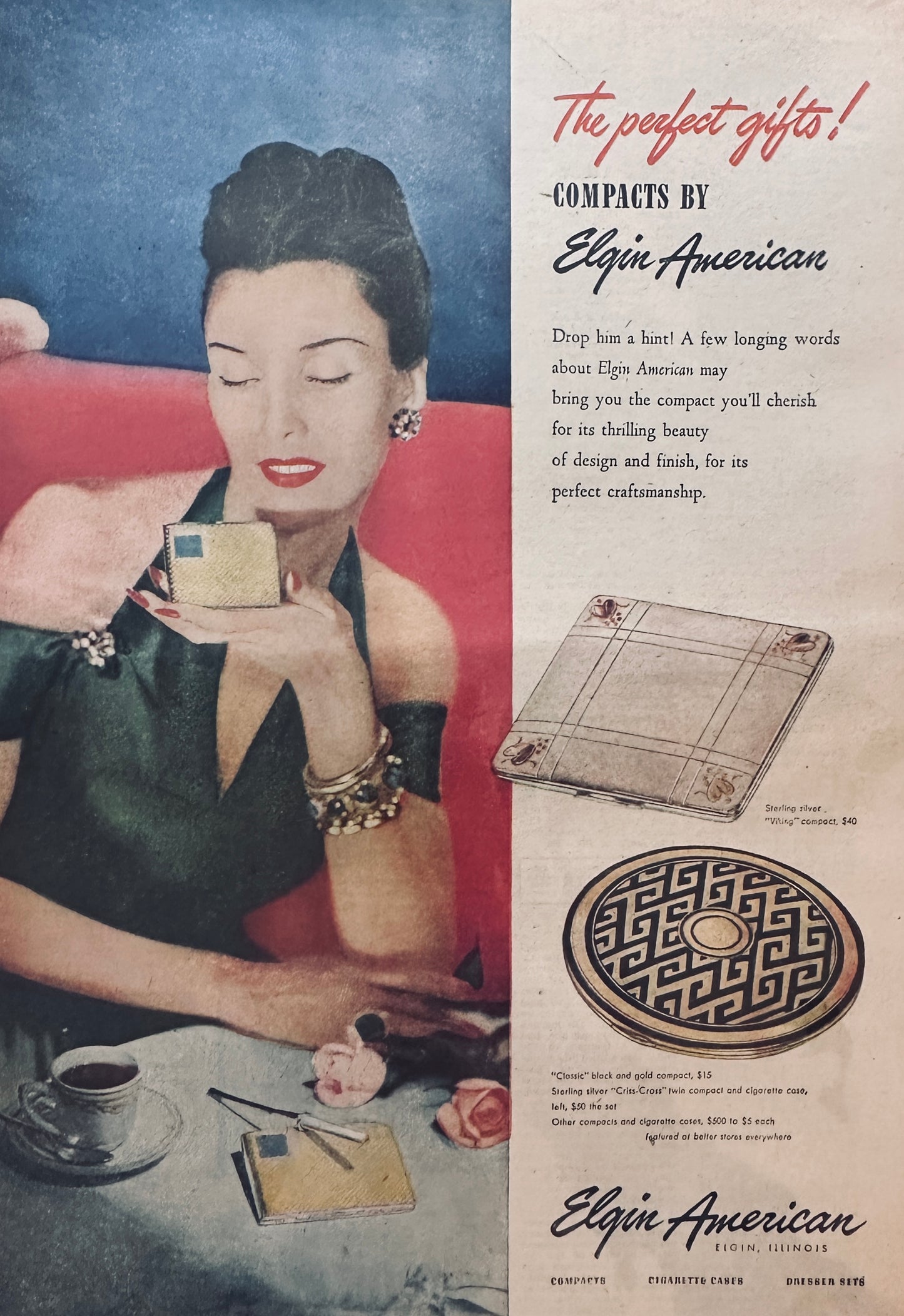 1946 Elgin American #720 Compacts, Cigarette Cases + More