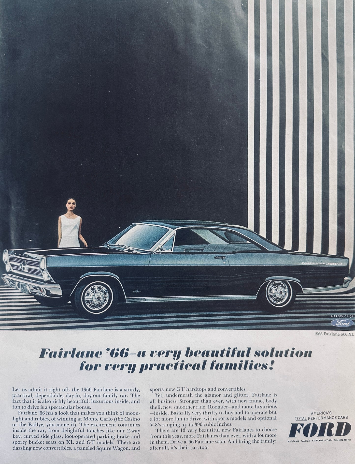 1966 Ford Fairlane & 7-UP Soda - Masterpiece Ads of Yesteryear #764