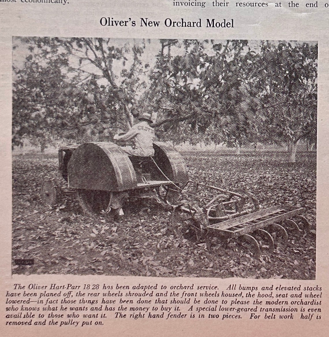 1930 & 1931 Magazine Pictures of Oliver 2-Row Picker-Huskor & Orchard Tractor #1137