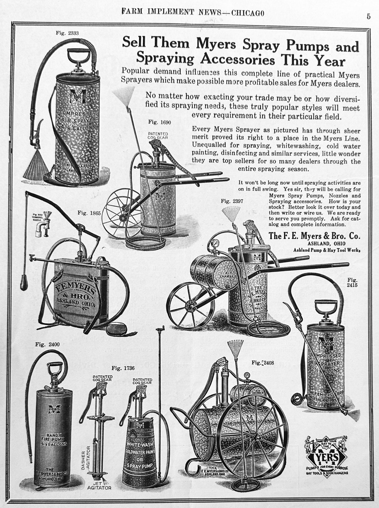 1928 Allis-Chalmers 20-35 Tractor & Myers Spray Pumps & Accessories Ad #1147