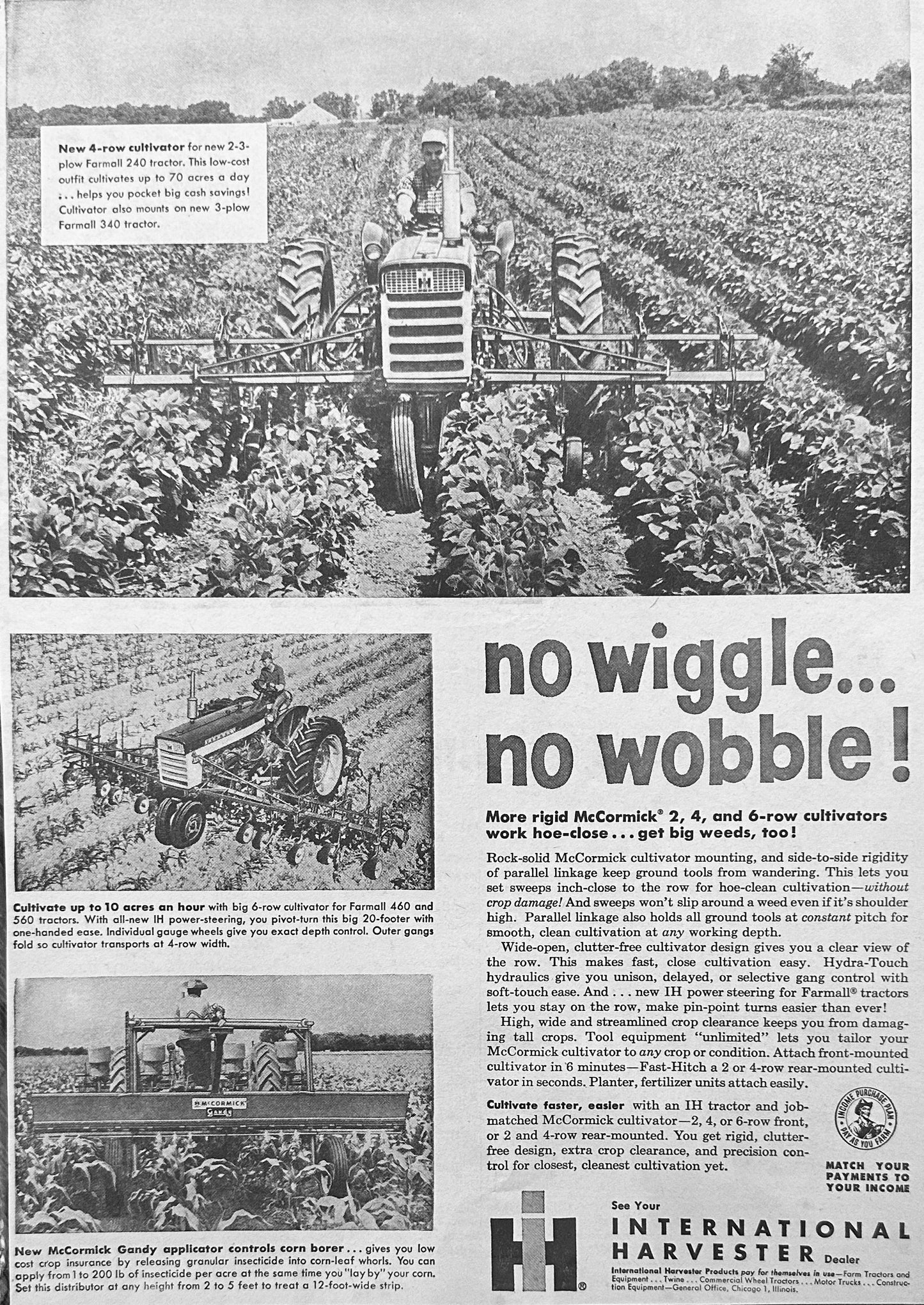 1959 International Harvester No wiggle- No wobble McCormick Cultivators #1172