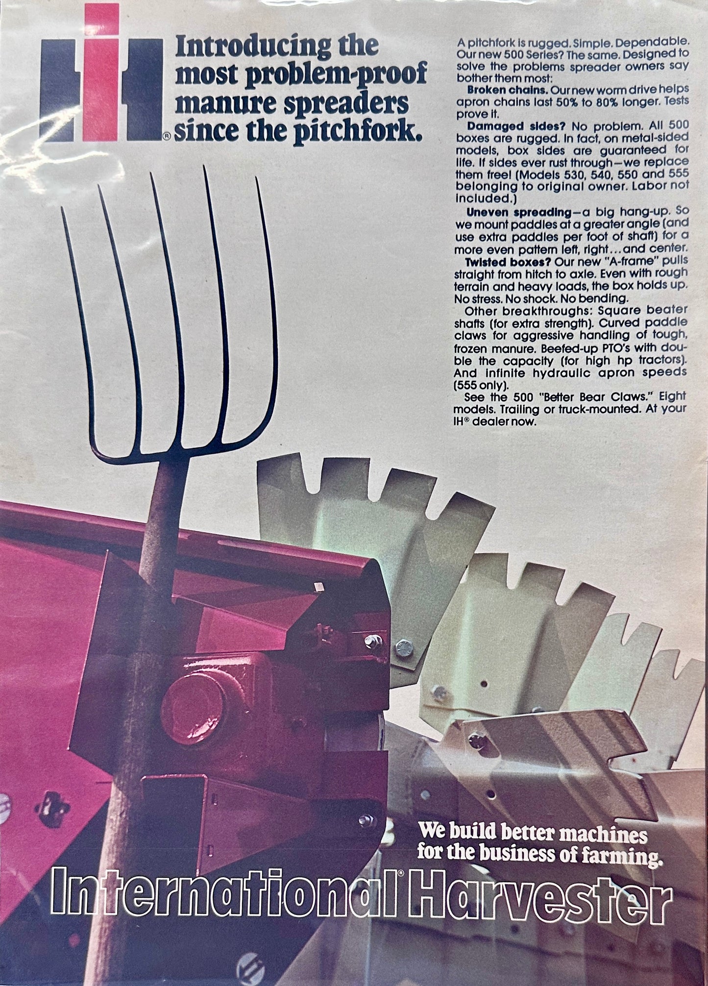1973 International Harvester Problem-Proof Spreaders Ad # 1176