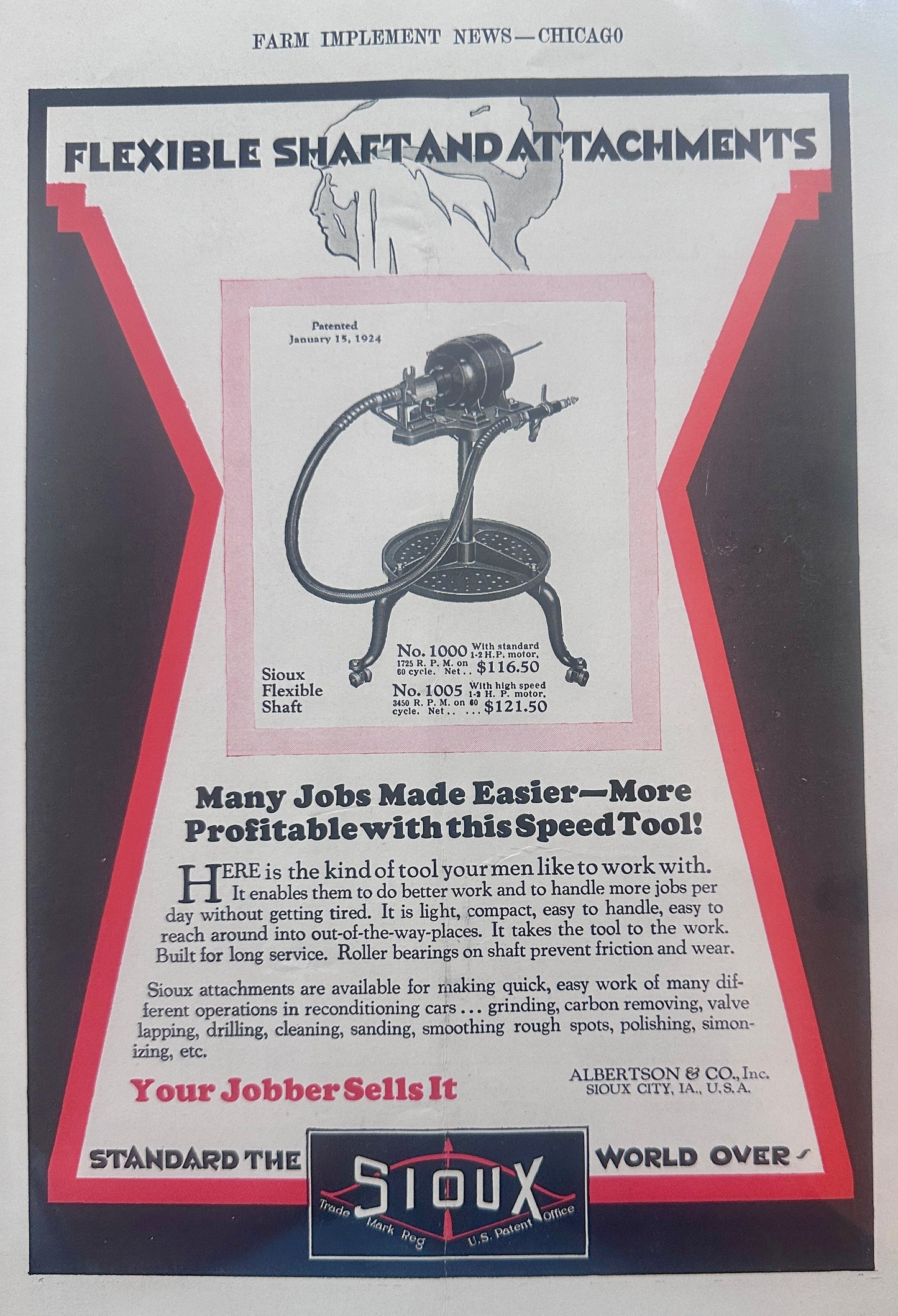 1929 De Laval Cream Separators and Sioux Tools Vintage Ad #1274