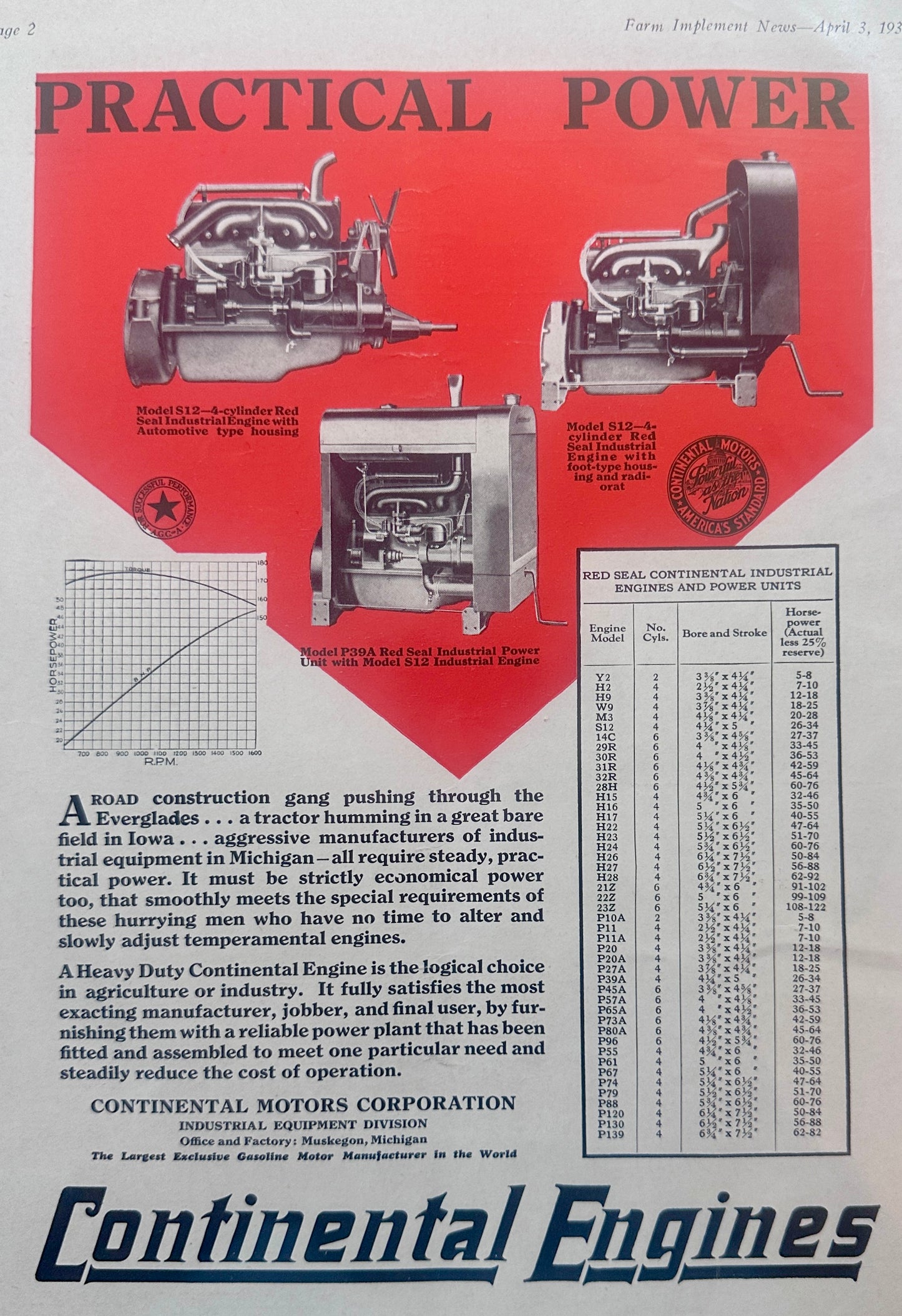 1930 Gleaner Baldwin - Hyatt Roller Bearings - Continental Engines - Ad #1276