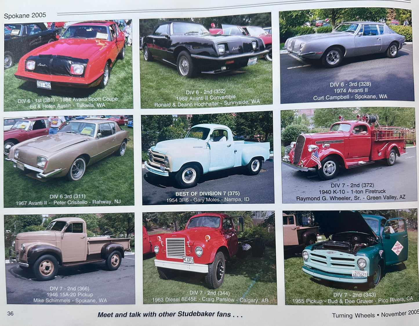 2005 Turning Wheels Vol 37 No. 11 (Nov) National Studebaker Meet SDC-2