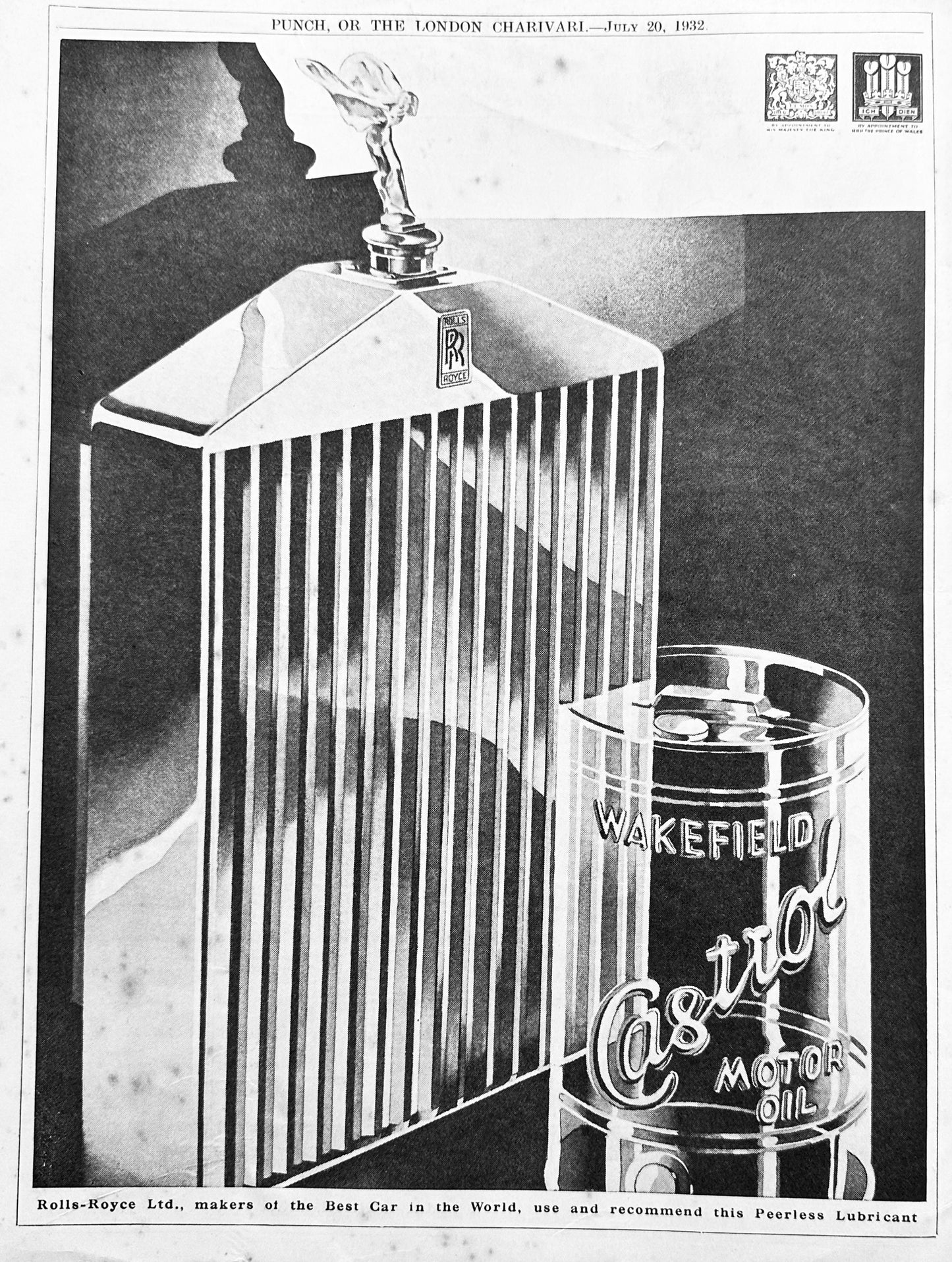 1932 Wakefield Castrol Motor Oil - Rolls Royse Vintage Ad #A344 - British