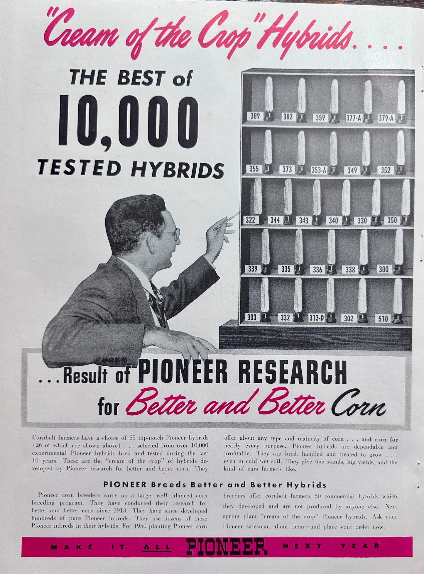 1949 Pioneer Hybrid Seeds - 26 Varieties were the best of 10,000 tested! #1504