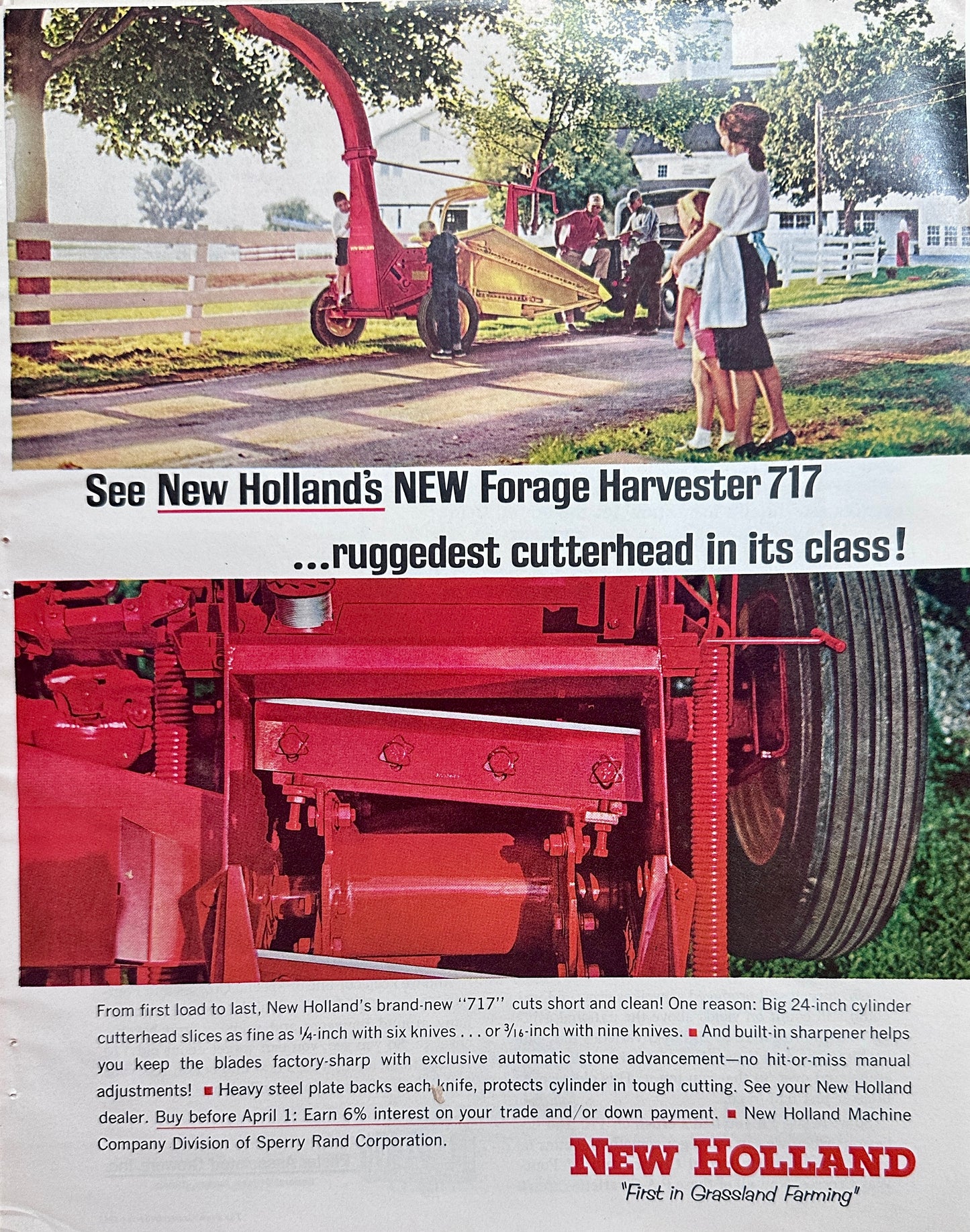 1965 New Holland's New Forage Harvester 717 Ad #1527