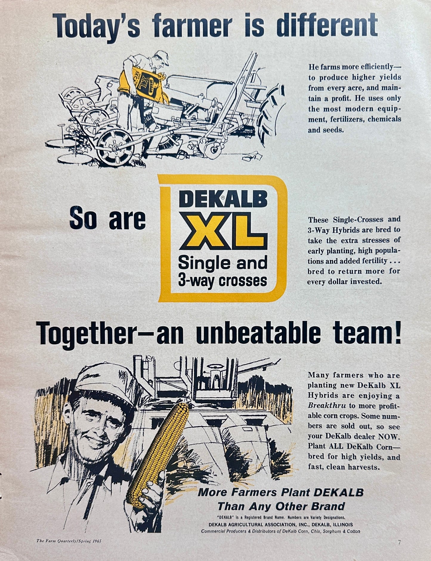 1965 DeKalb XL - Today's Farmer Is Different - Vintage Ad #1519