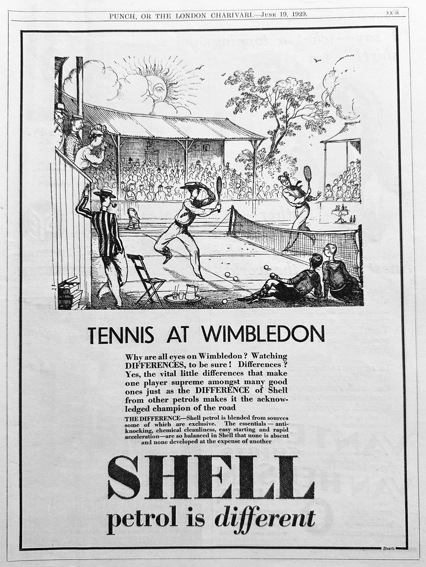 1929 British Vintage Ad For Shell Petrol Ad #N1171 - Wimbledon