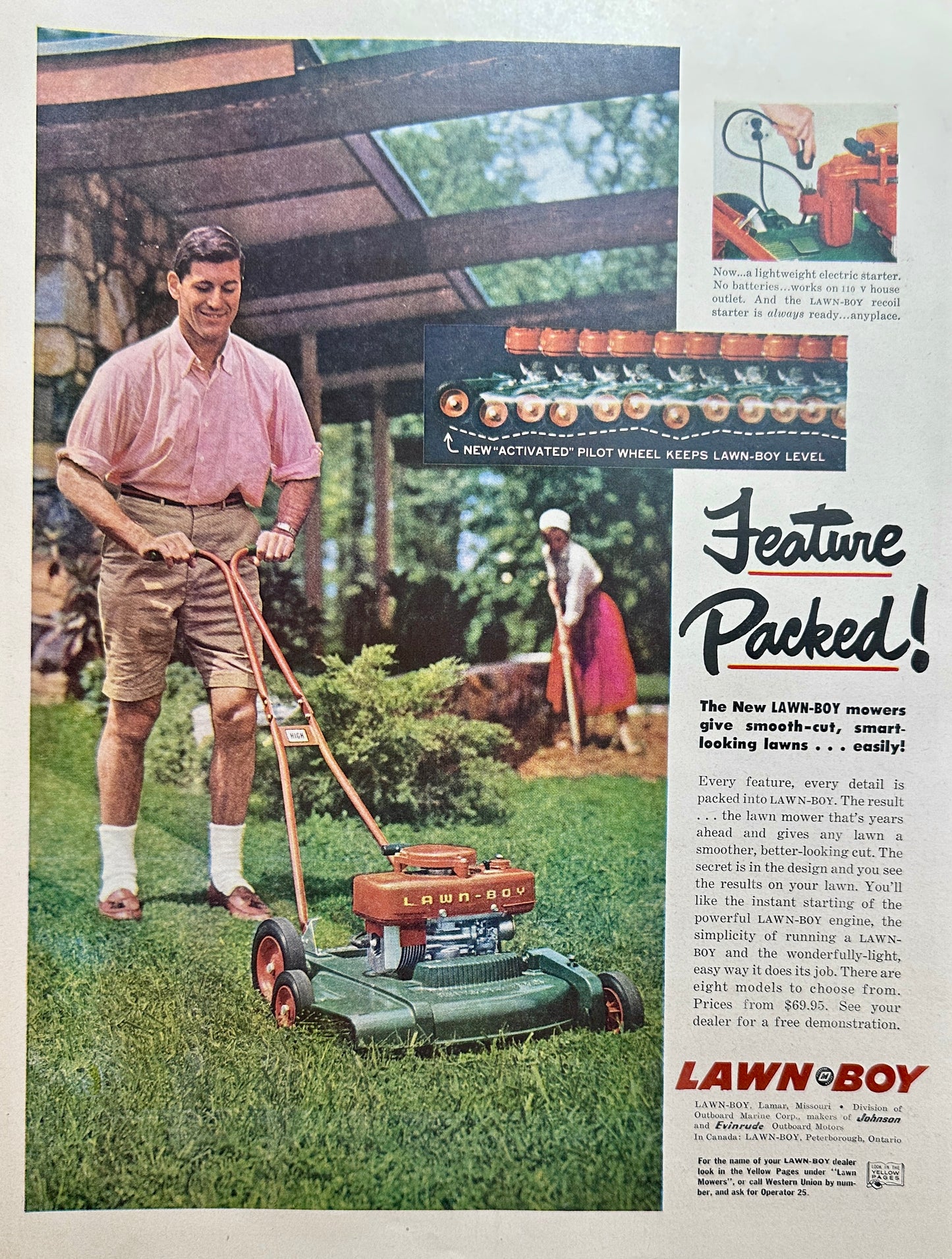 1963 Lawn-Boy Lawn Mower by Mercury Outboard Motors Ad #1536