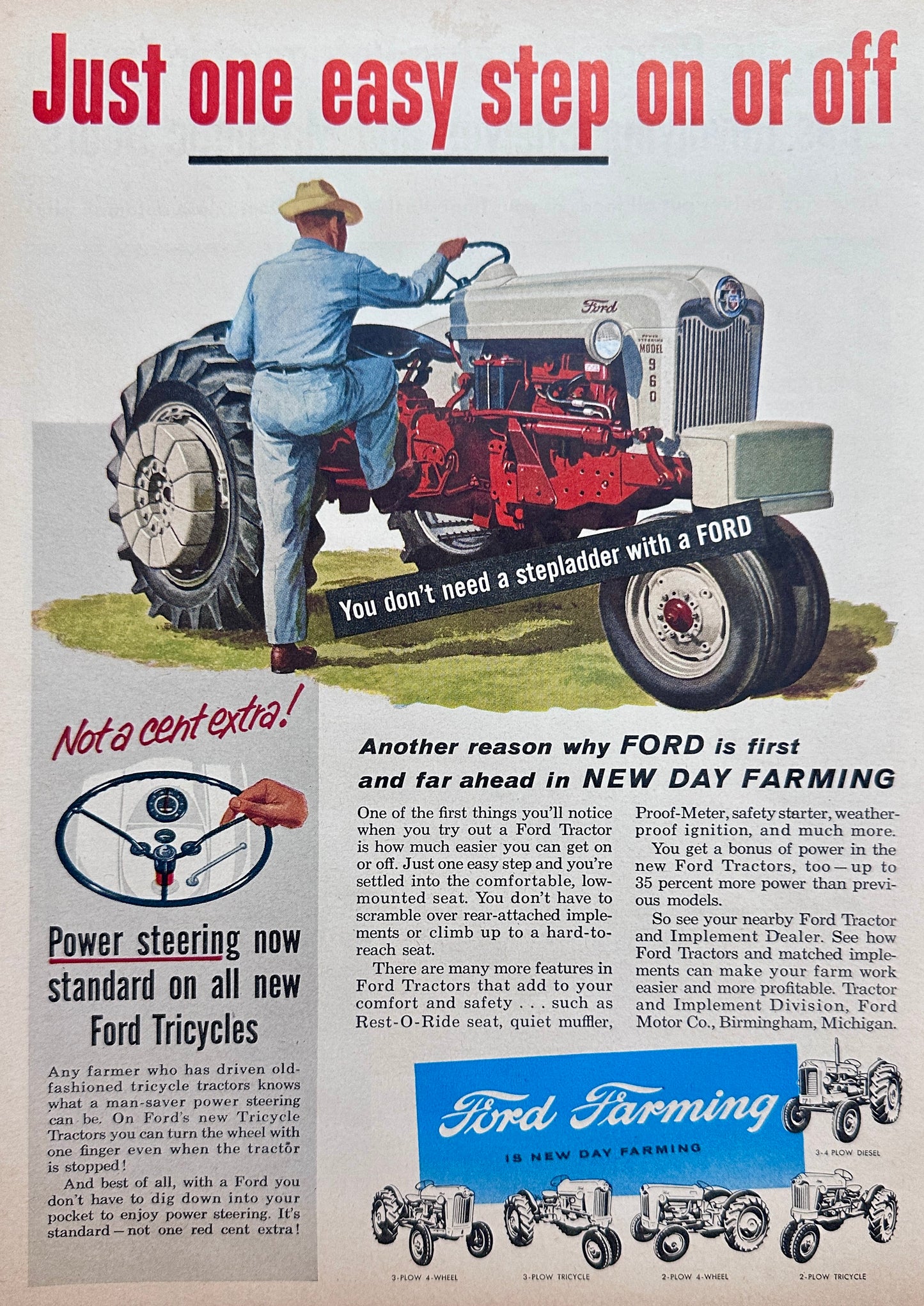 1956 Ford Model 960 Tractor - Don't need a Stepladder! Ad# N1199