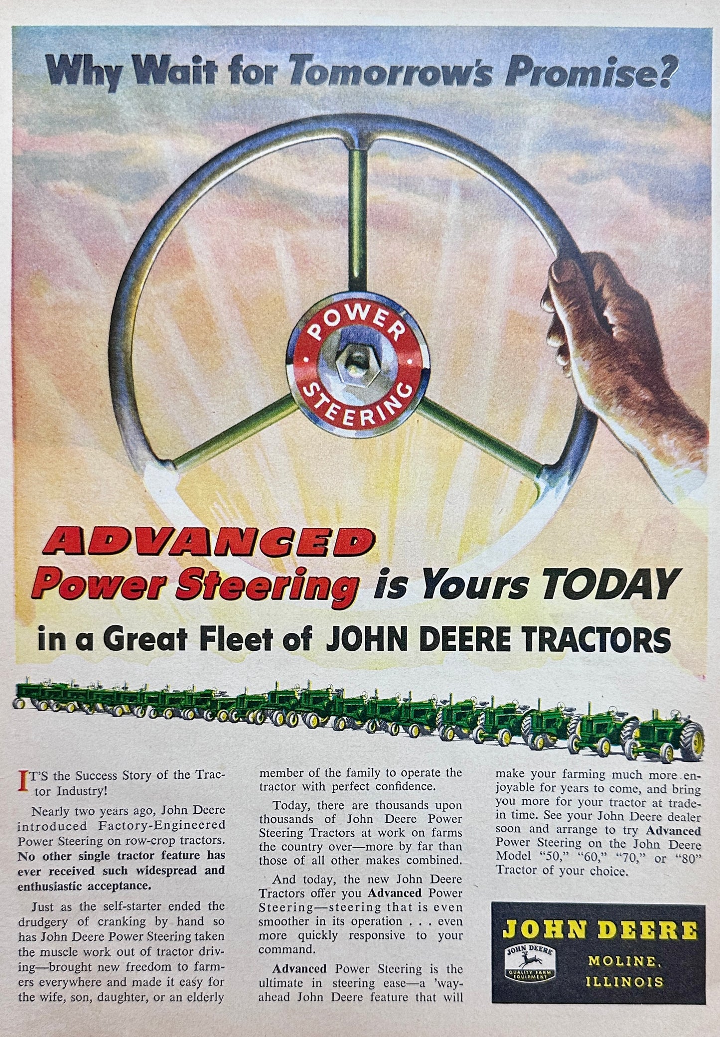 1956 John Deere - Why Wait for Tomorrow's Promise Ad #N1205