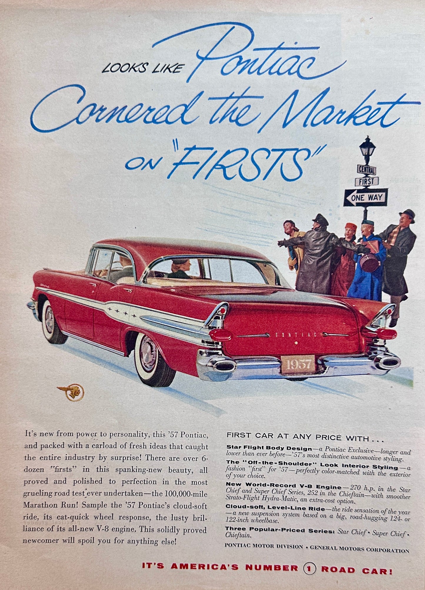 1956 Pontiac Star Chief, Super Chief & Chieftain for 1957 Ad #A378