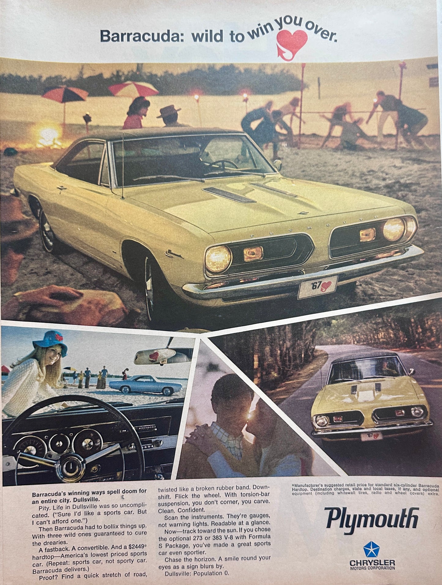 1967 Plymouth Barracuda: Wild to Win You Over Ad #1563