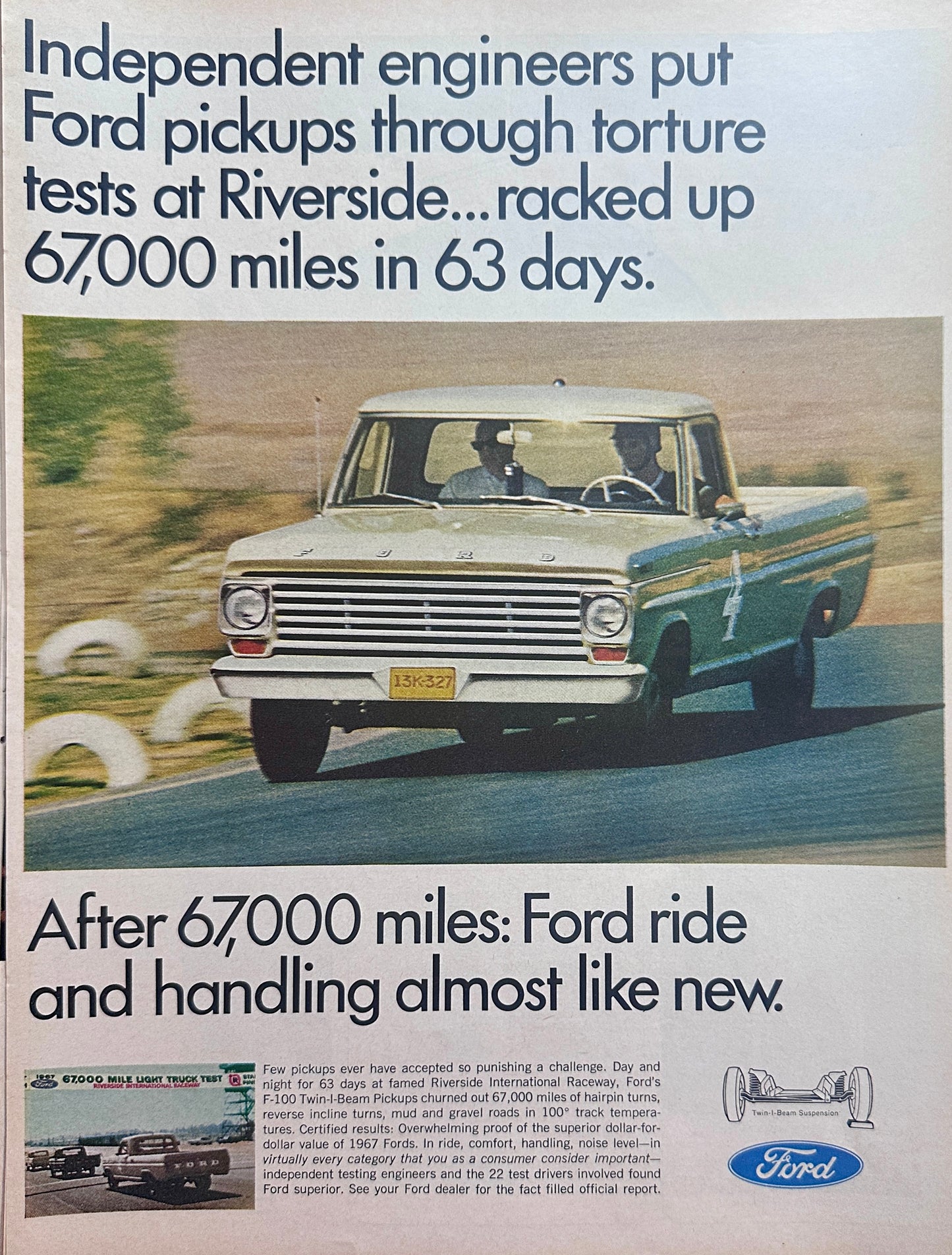 1967 Ford F-100 Pickup 67,000 Miles in 63 days Ad #1569