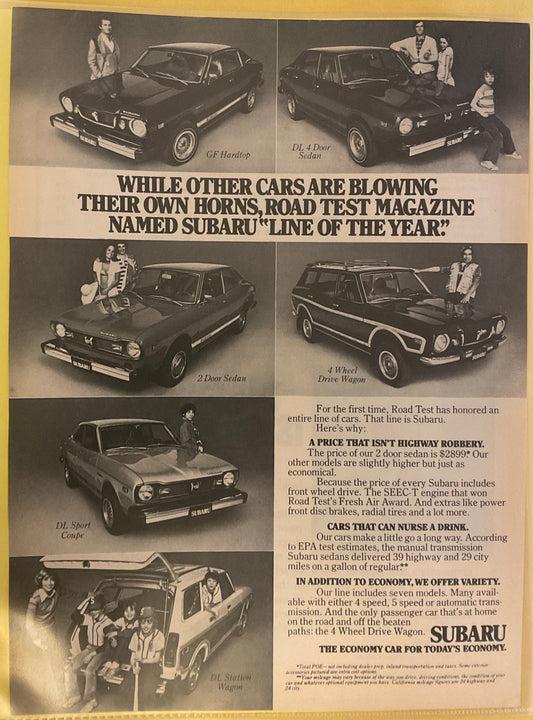 1976 Subaru 6 models Magazine Ad