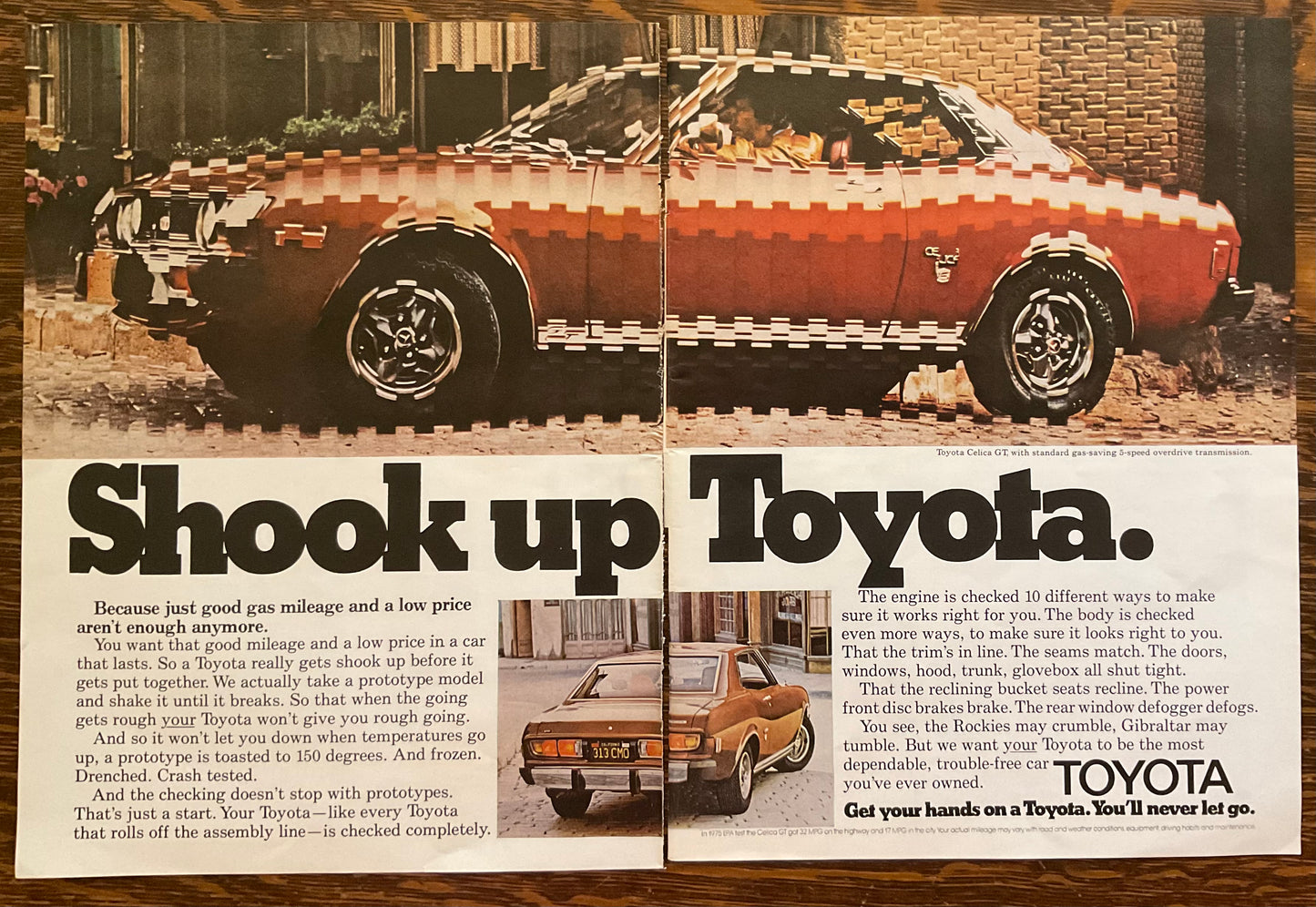 1975 Toyota Celica GT 2 page Magazine Ad