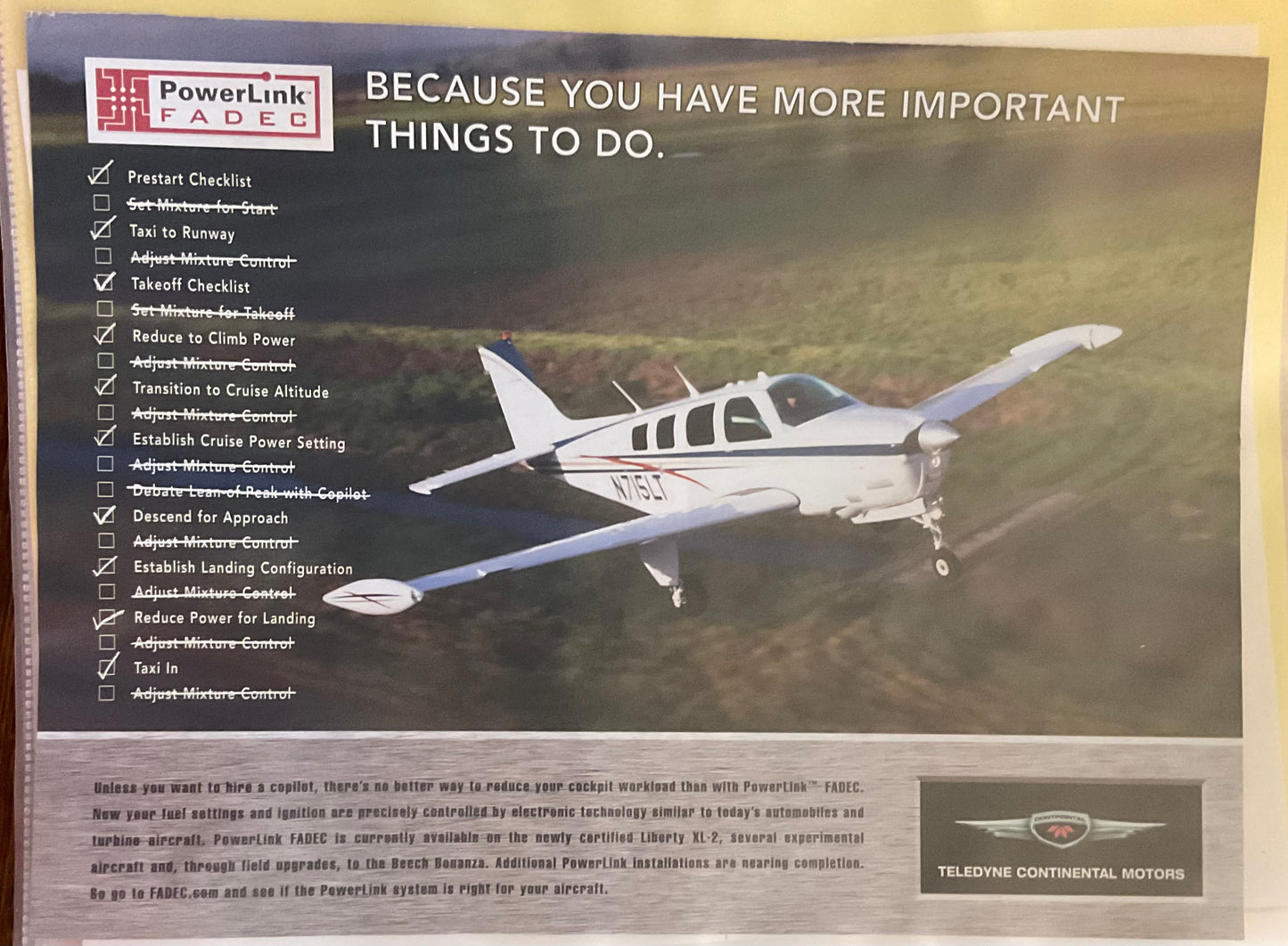 2004 Piper Teledyne Continental Magazine Ad